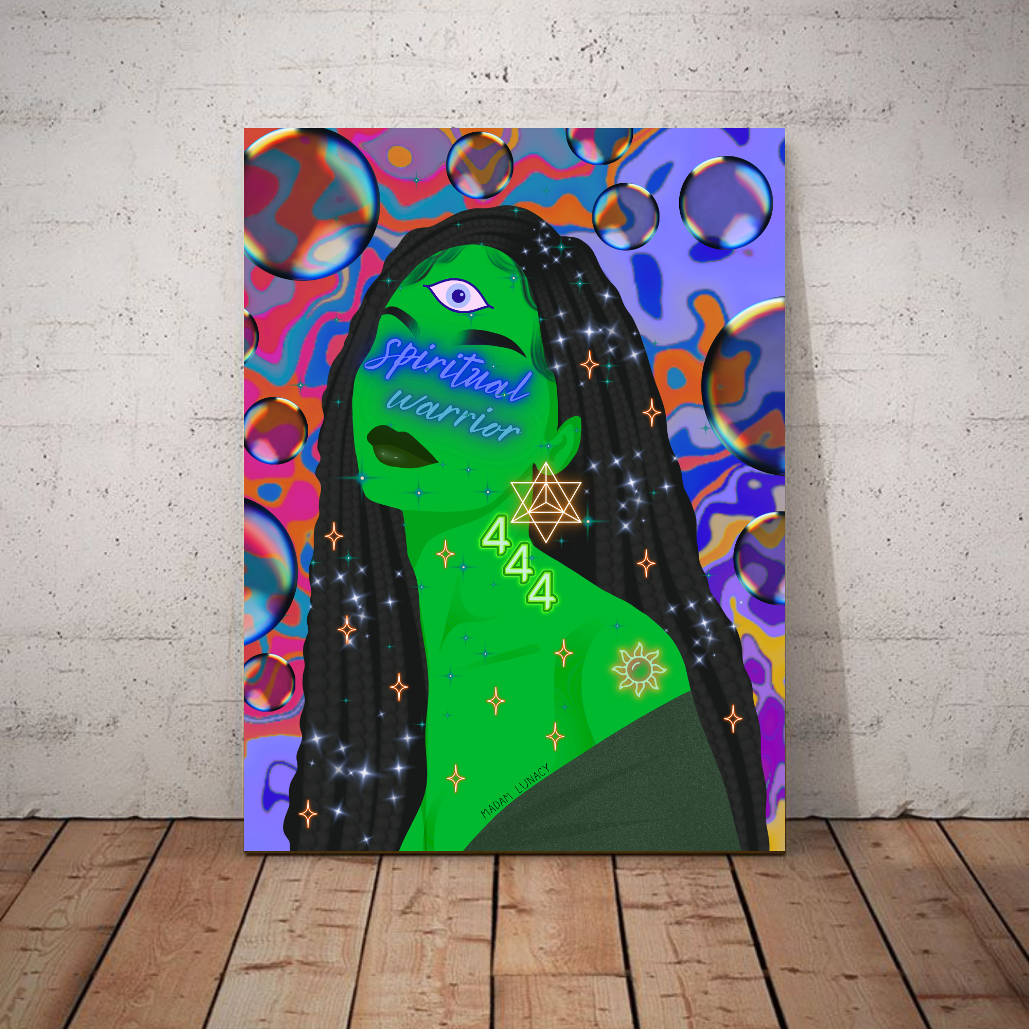 Spiritual Warrior. Art by Madam Lunacy - ART PRINT. Spiritual Warrior. Art by Madam Lunacy - ART PRINT.