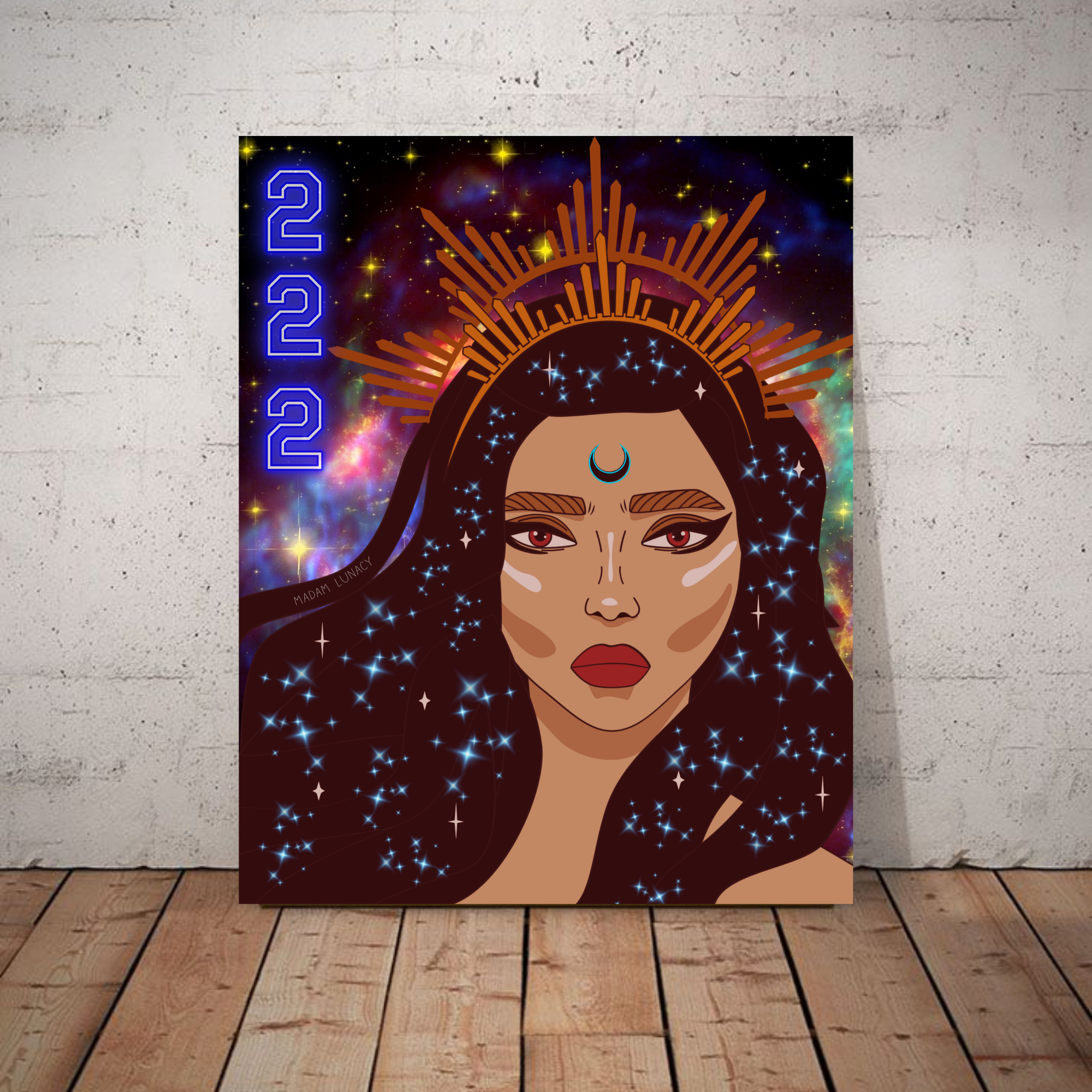 Moon Goddess. Art by Madam Lunacy - ART PRINT. Moon Goddess. Art by Madam Lunacy - ART PRINT.