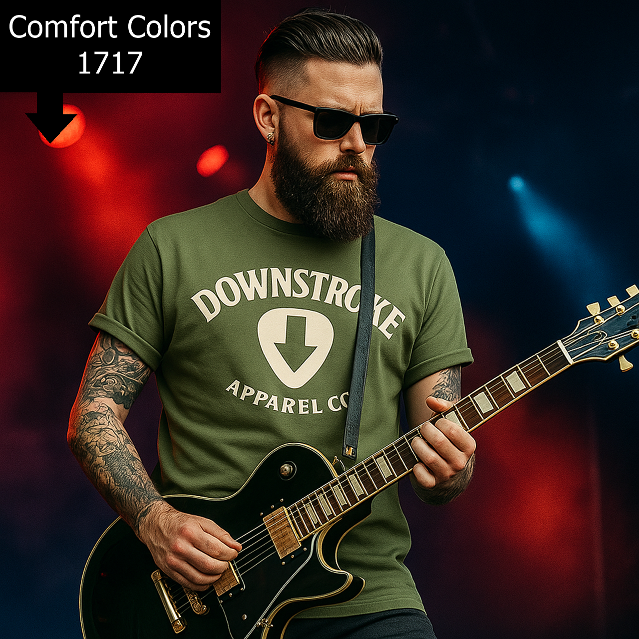 Guitar Player Pick Logo T-Shirt | Downstroke Apparel | Rock Band Shirt | Musician Tee | Guitarist Gift | Heavy Metal Streetwear | Concert T product thumbnail image Guitar Player Pick Logo T-Shirt | Downstroke Apparel | Rock Band Shirt | Musician Tee | Guitarist Gift | Heavy Metal Streetwear | Concert T product thumbnail image