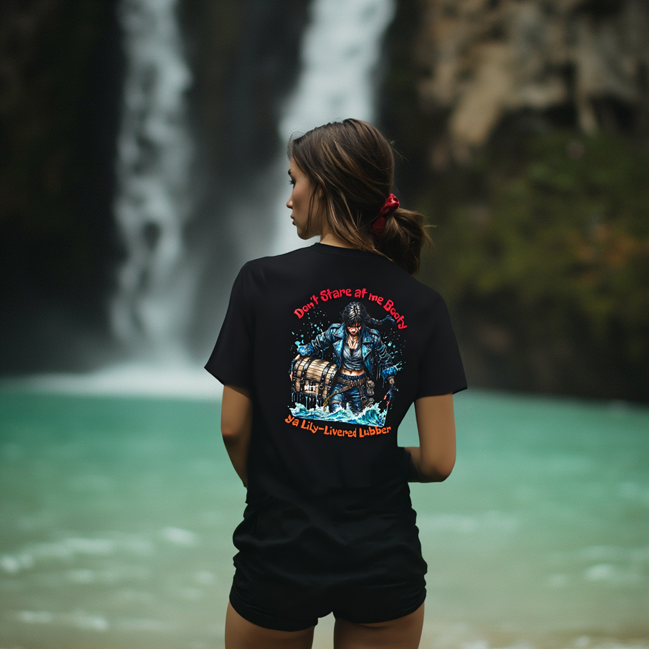 Sarcasm Culture Female Don't Stare at Me Booty Tee Sarcasm Culture Female Don't Stare at Me Booty Tee