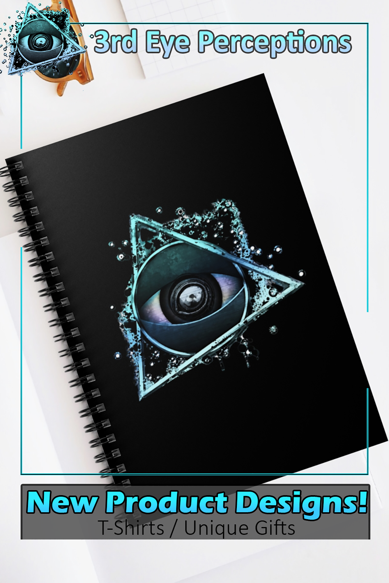 3rd Eye Perceptions Merch ( Spiral Notebook - Ruled Line )