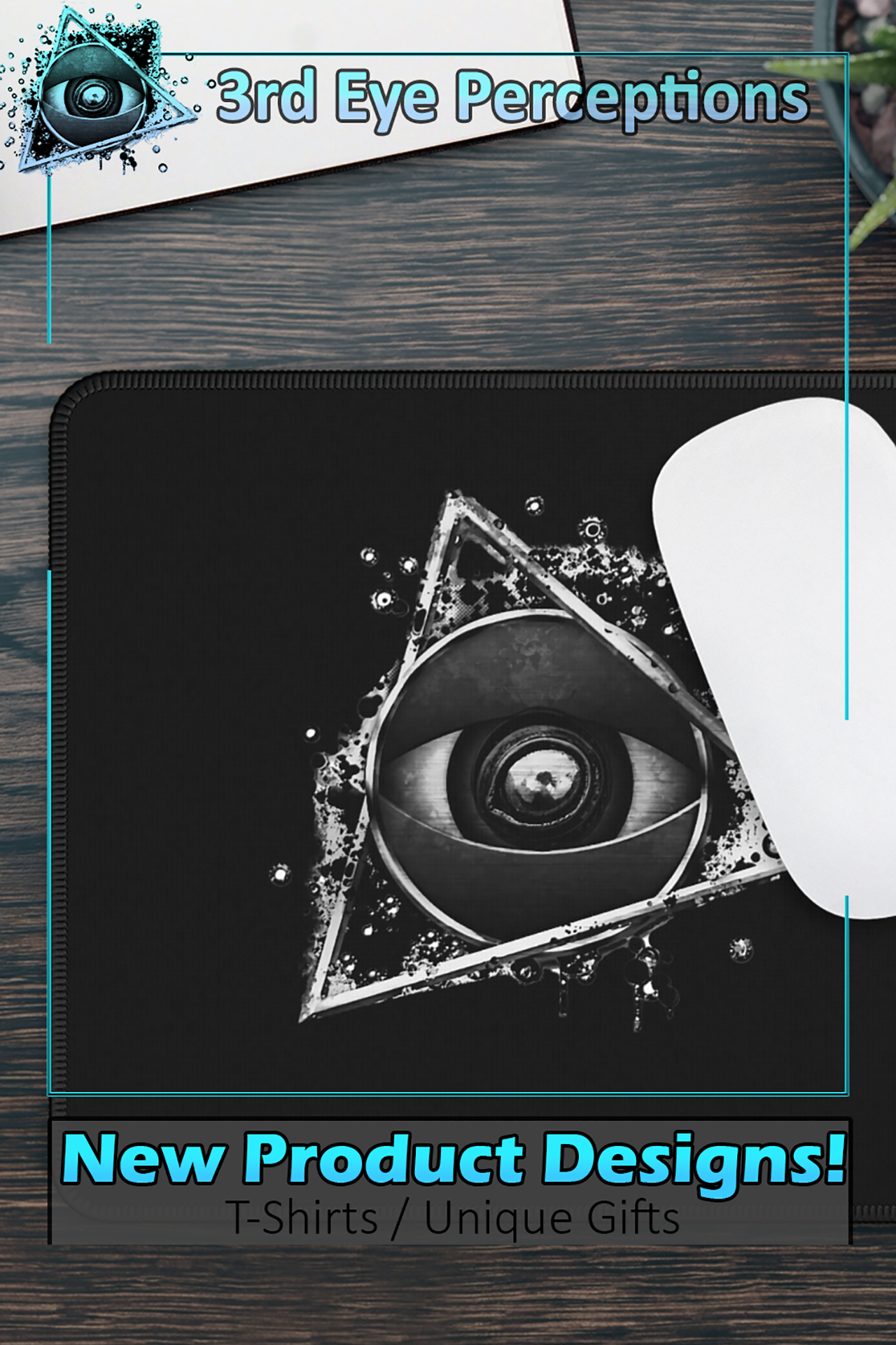 3rd Eye Perceptions Merch BW ( Gaming Mouse Pad ) product thumbnail image 3rd Eye Perceptions Merch BW ( Gaming Mouse Pad ) product thumbnail image
