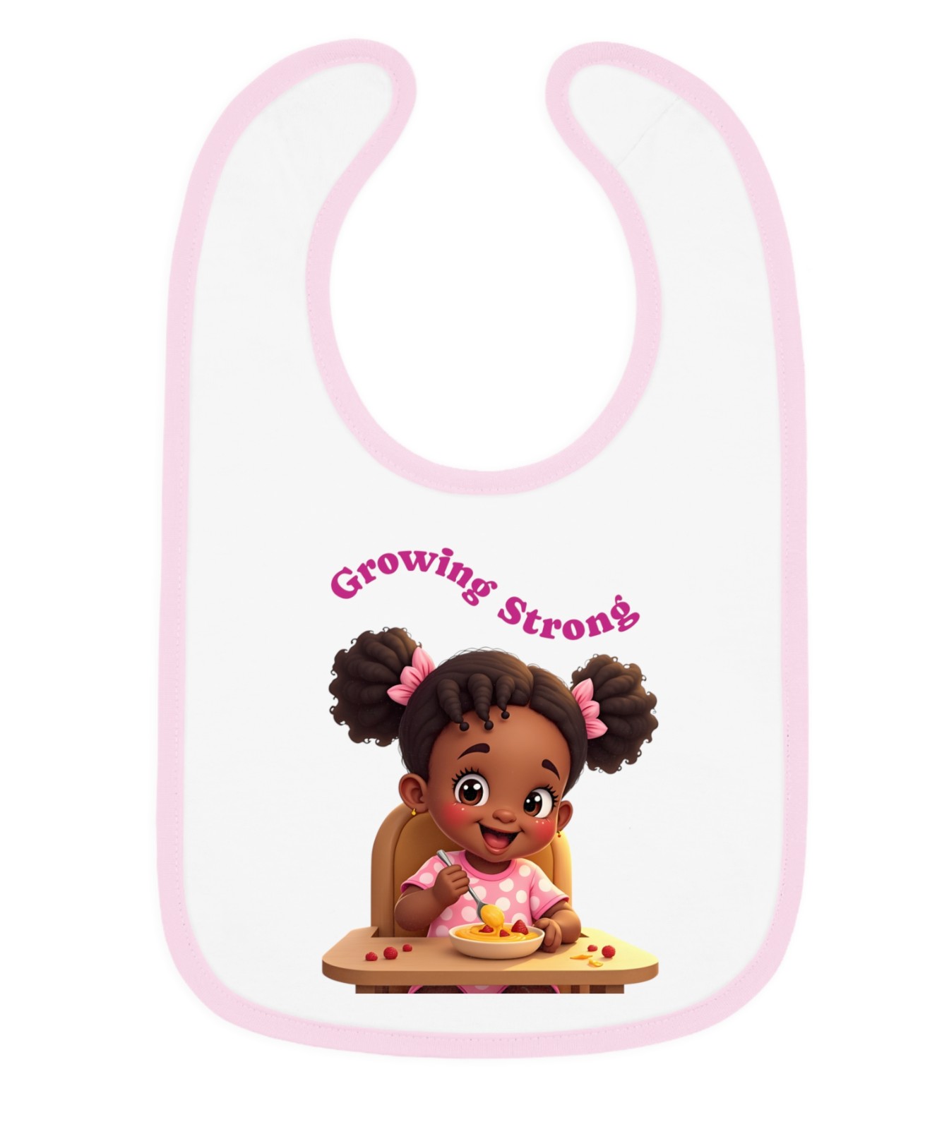 Cute Growing Strong Baby Bib, Adorable Bib for Infant Feeding, Gifts for New Parents, Baby Shower, Nursery Accessories, Toddler Bibs