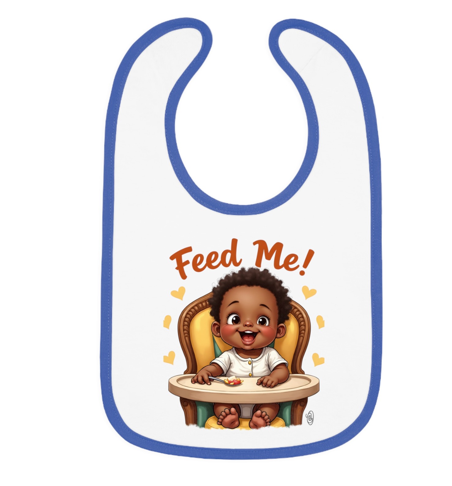 Cute Baby Bib with Contrast Trim, 'Feed Me' Design, Baby Shower Gift, Toddler Bib, Nursery Decor, Fun Eating Accessory