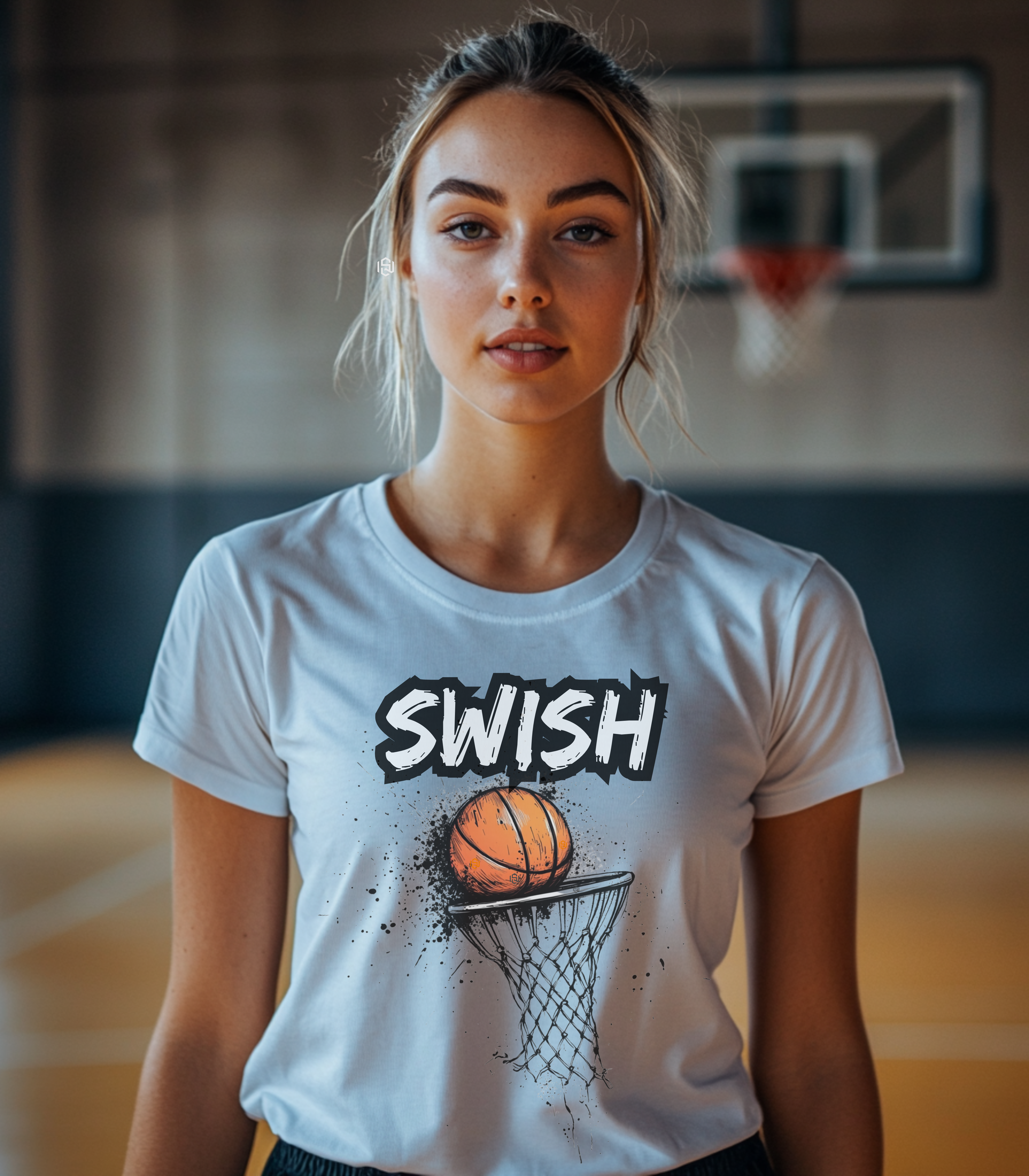 SWISH Basketball Graphic Tshirt, Basketball tees, Basketball Team gifts, March Madness, It's Bracket Season, Jerseys, Basketball Shirts product thumbnail image