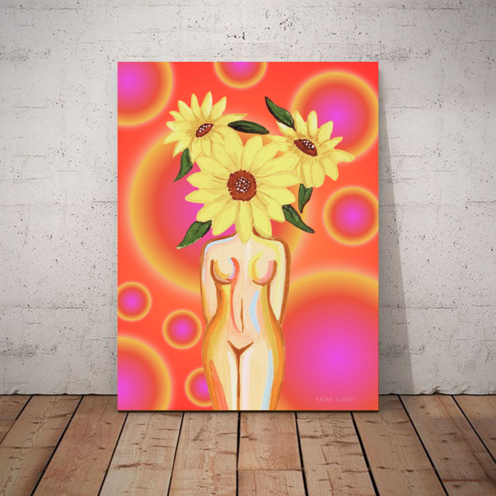 Sunflower Soul. Art by Madam Lunacy - ART PRINT Sunflower Soul. Art by Madam Lunacy - ART PRINT