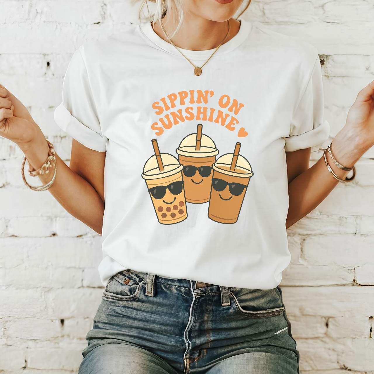 Sippin' on Sunshine Unisex T-Shirt, Summer Vibe Tee for Coffee Lovers, Casual Wear, Gift for Friends, Beach Day Essential product thumbnail image Sippin' on Sunshine Unisex T-Shirt, Summer Vibe Tee for Coffee Lovers, Casual Wear, Gift for Friends, Beach Day Essential product thumbnail image