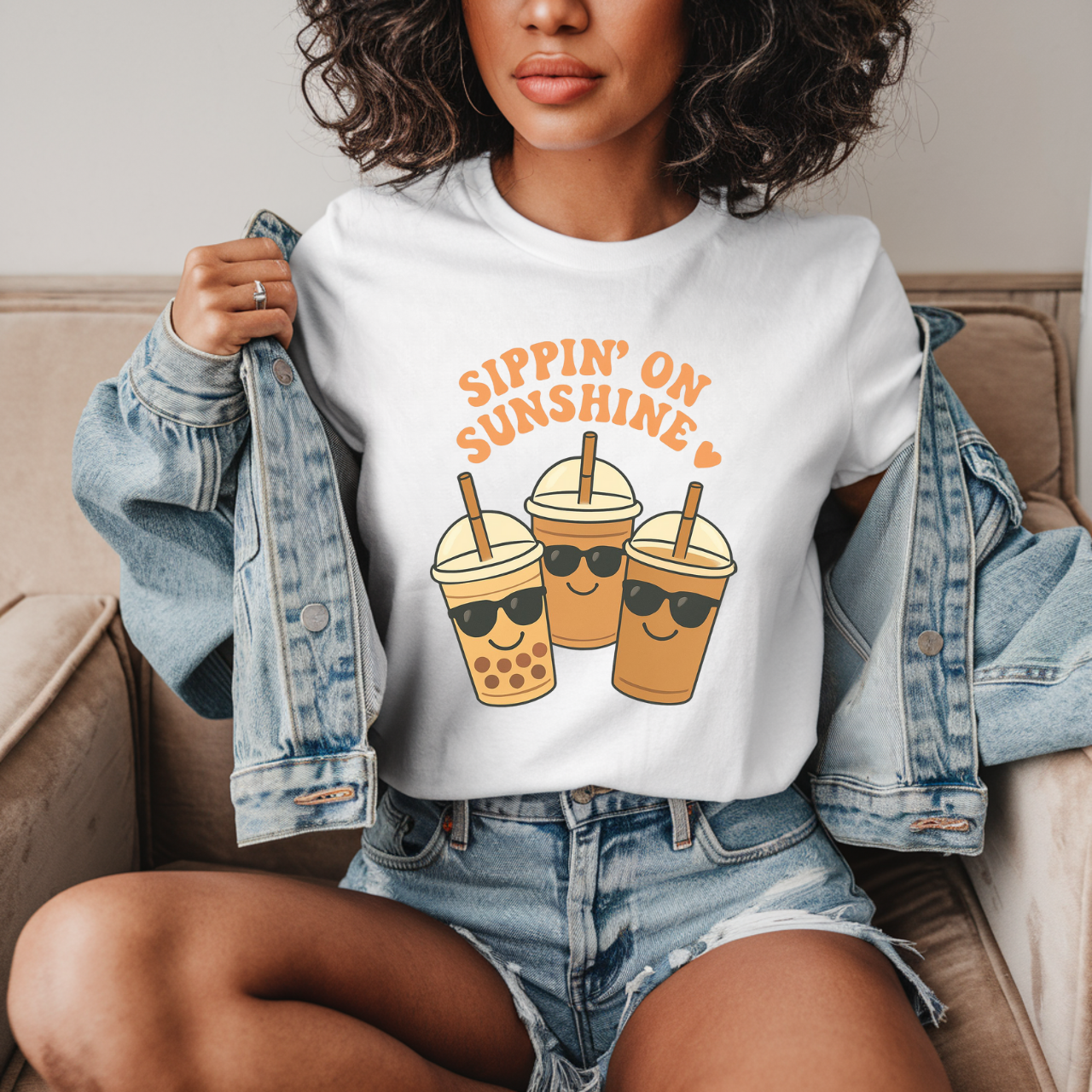 Sippin' on Sunshine Unisex T-Shirt, Summer Vibe Tee for Coffee Lovers, Casual Wear, Gift for Friends, Beach Day Essential