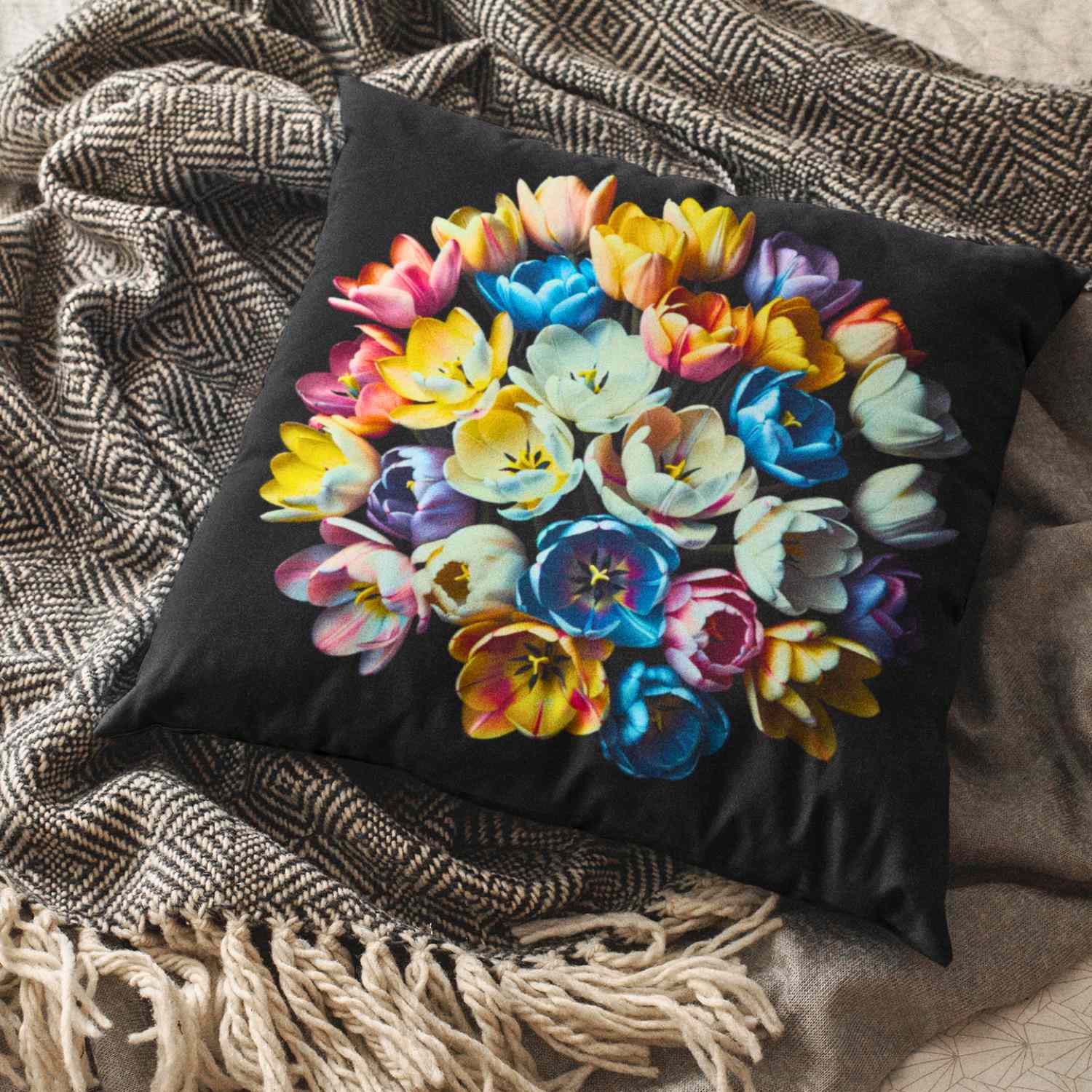 Floral Dream Pillowcase - Decorative Cushion Cover, Flower Print Decor, Cozy Home Accent, Gift for Friends, Spring Decor product thumbnail image