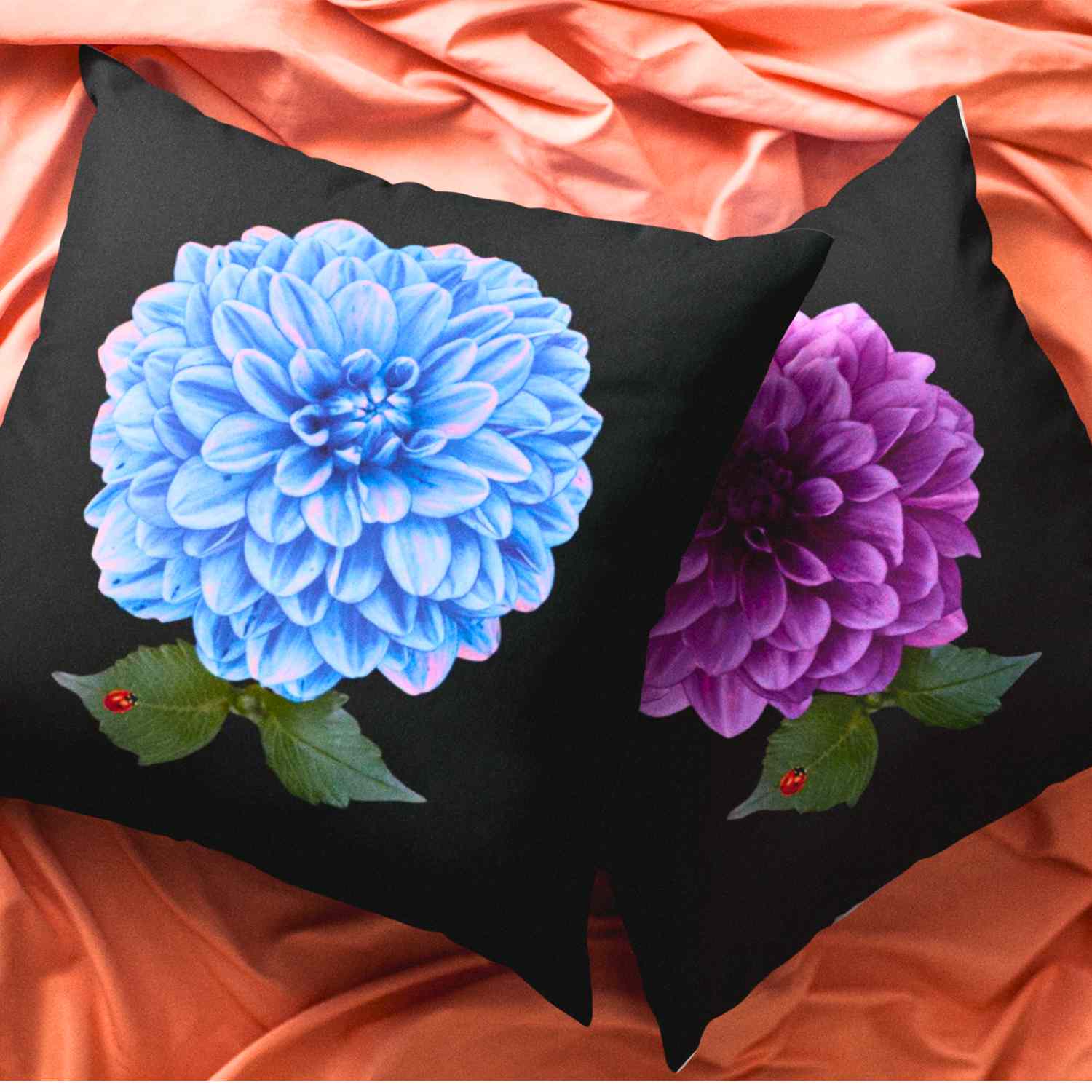 Elegant Floral Dahlia Pillowcase, Home Decor, Cushions, Gifts for Her, Modern Accent, Decorative Cushion Covers product thumbnail image