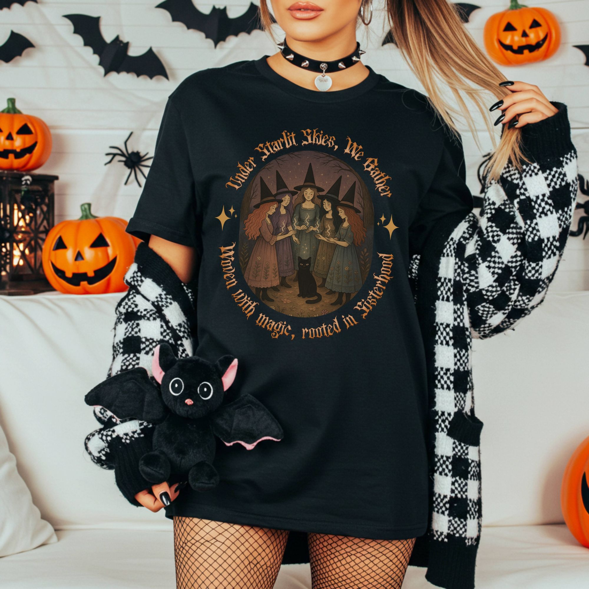 Witchy Sisterhood T-shirt - Unisex product thumbnail image Witchy Sisterhood T-shirt - Unisex product thumbnail image