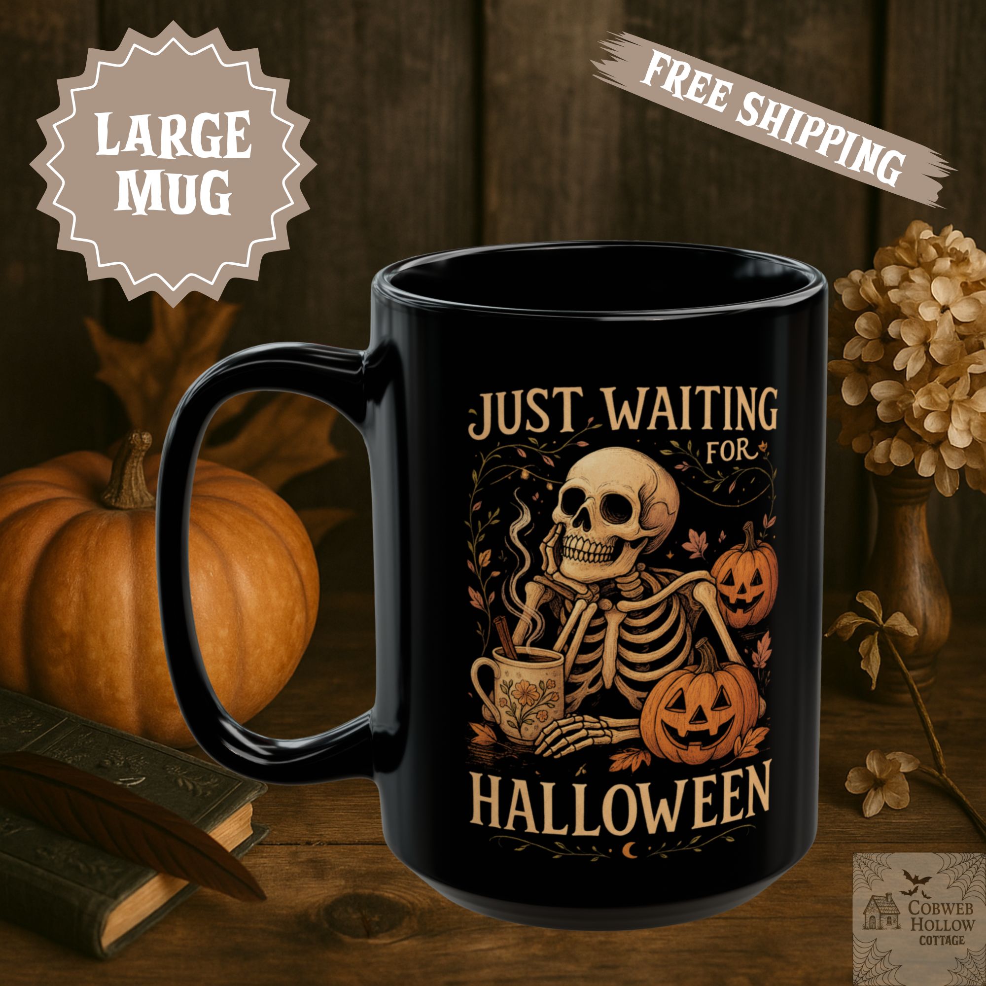 Just waiting for Halloween Mug product thumbnail image