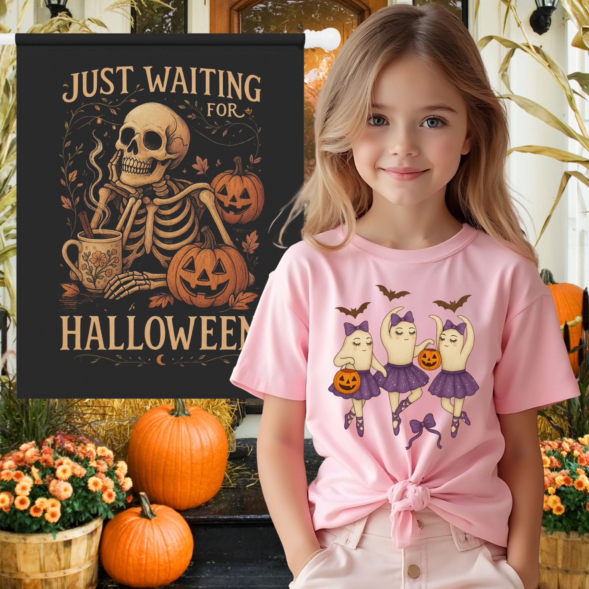 Ballerina Ghost Kids Tee
