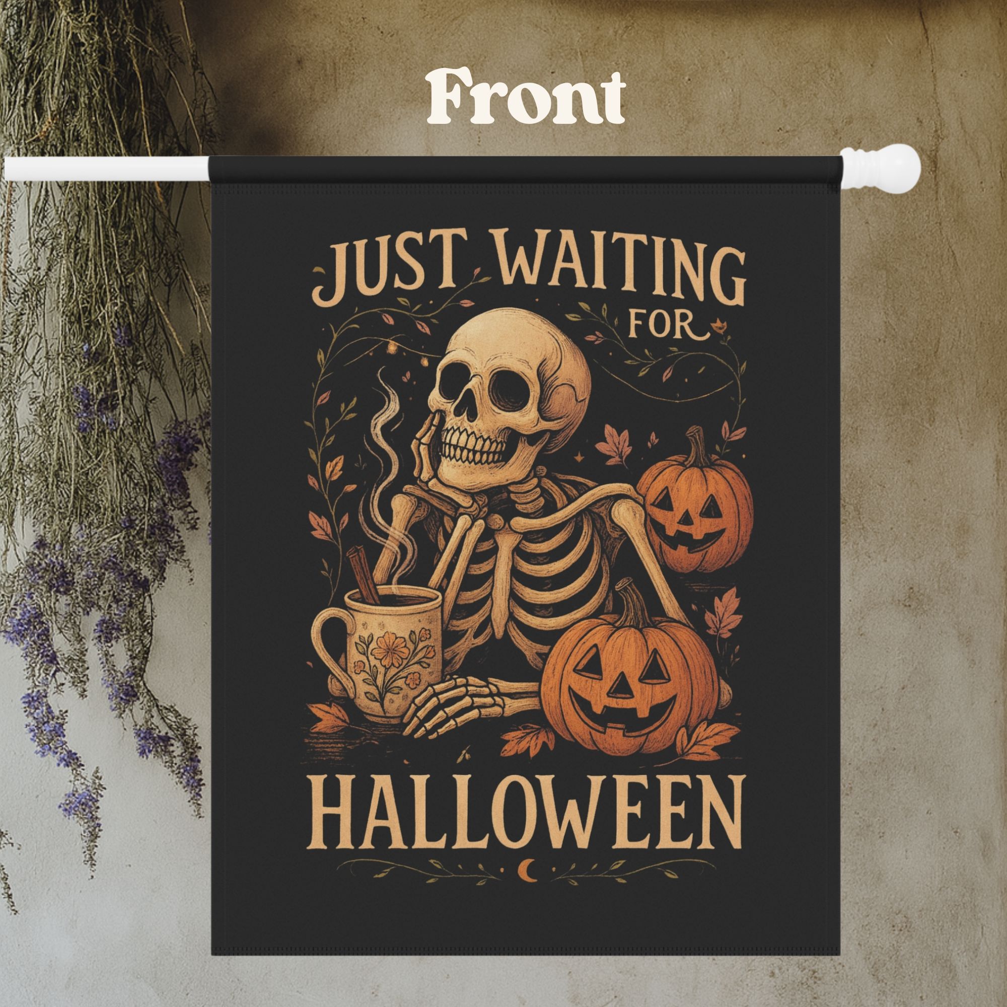 Waiting for Halloween House Flag product thumbnail image Waiting for Halloween House Flag product thumbnail image