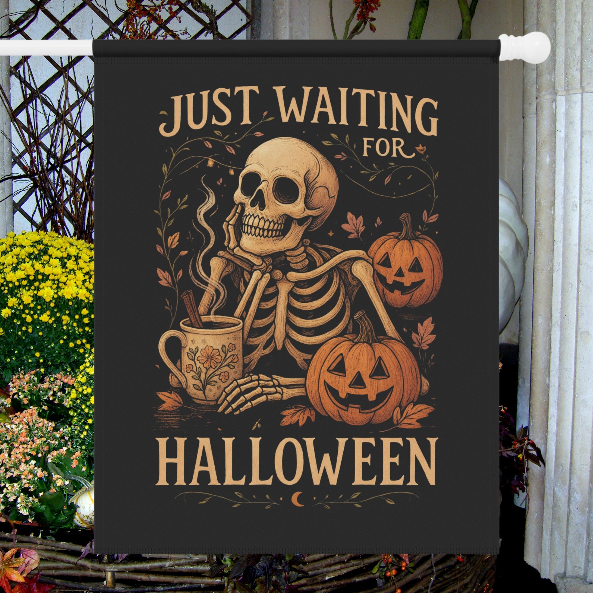 Waiting for Halloween House Flag product thumbnail image Waiting for Halloween House Flag product thumbnail image