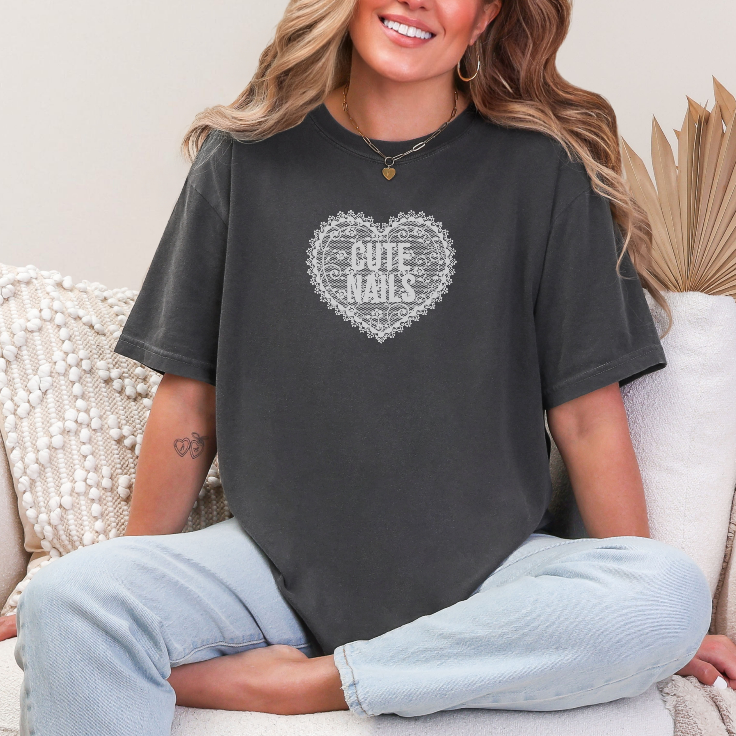 Cute Nails Lace; Comfort Colors 1717 Women's Tee product thumbnail image