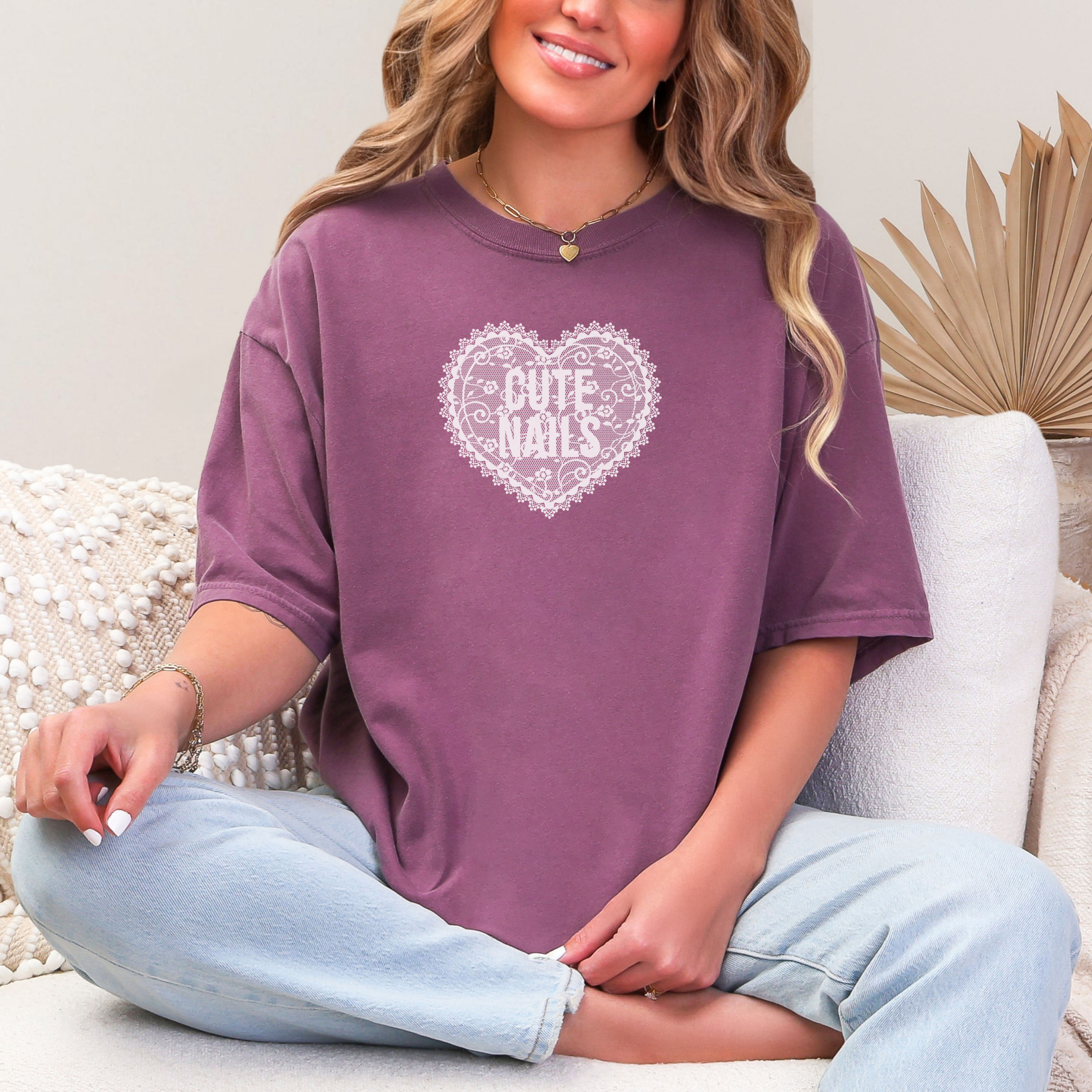 Cute Nails Lace; Comfort Colors 1717 Women's Tee product thumbnail image