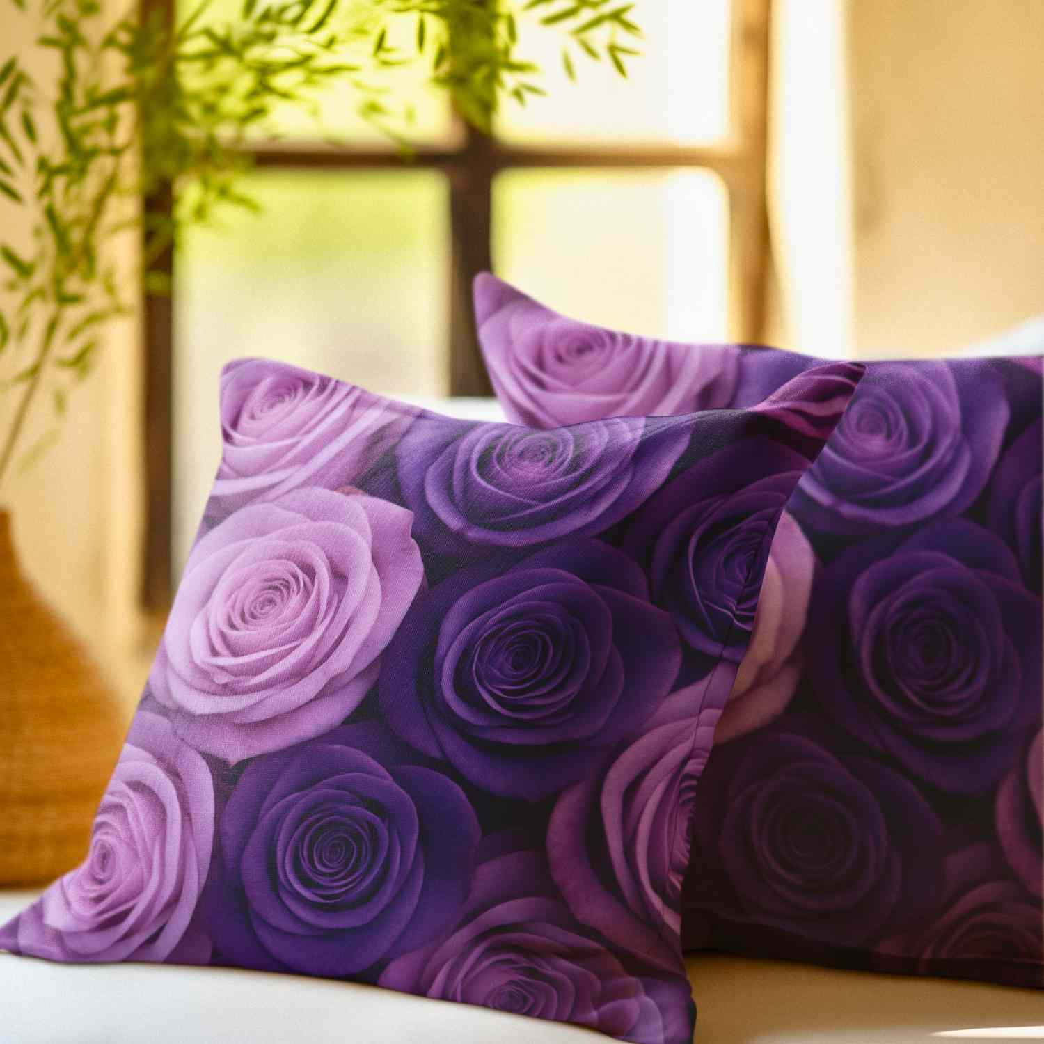 Romantic Rose Floral Pillowcase, Elegant Home Decor, Gift for Her, Cushion Cover, Valentine's Day Decoration, Throw Pillow product thumbnail image