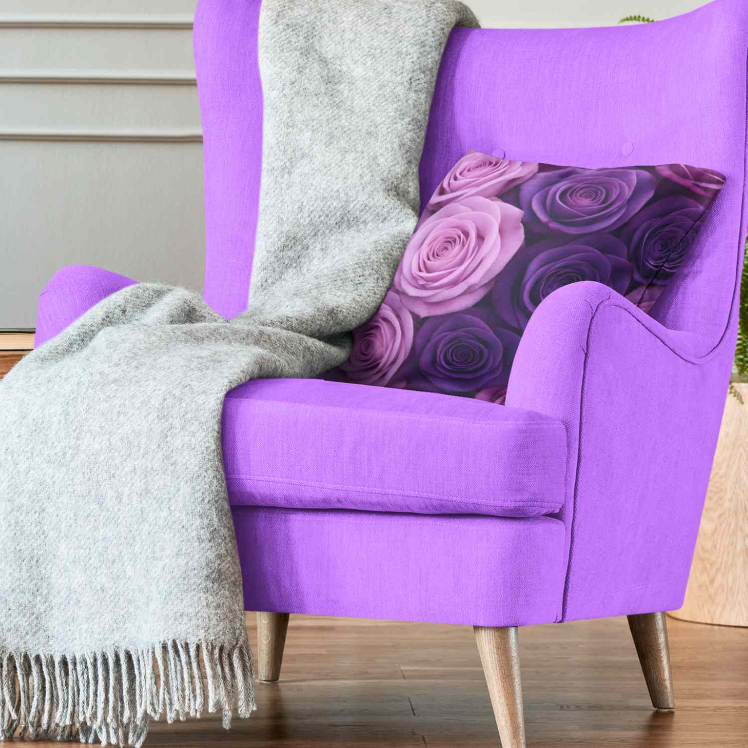 Romantic Rose Floral Pillowcase, Elegant Home Decor, Gift for Her, Cushion Cover, Valentine's Day Decoration, Throw Pillow product thumbnail image