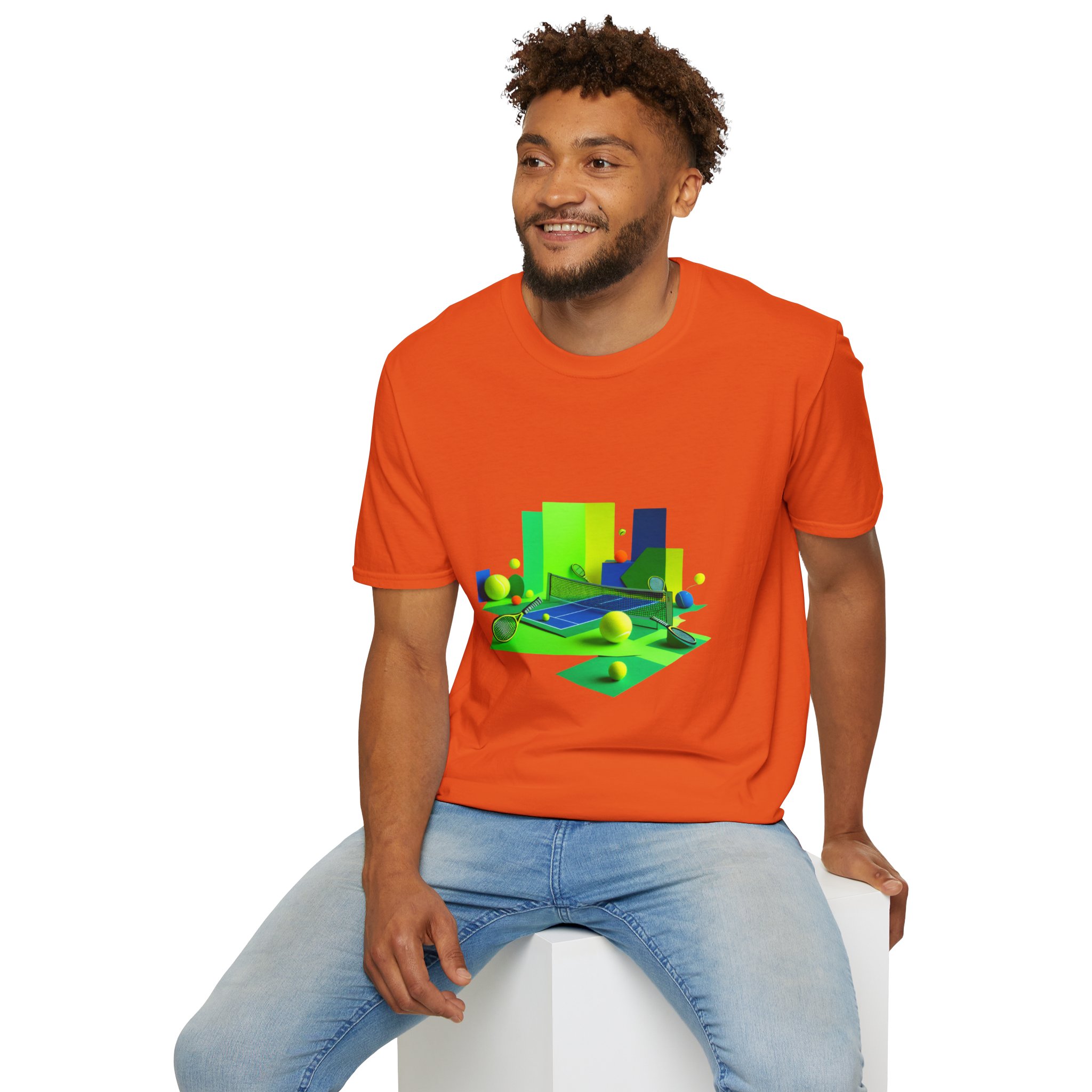 Modern Tennis Graphic, Soft T-Shirt, Tennis Tee for Casual Wear, Birthday Gift, Unisex Style product thumbnail image Modern Tennis Graphic, Soft T-Shirt, Tennis Tee for Casual Wear, Birthday Gift, Unisex Style product thumbnail image