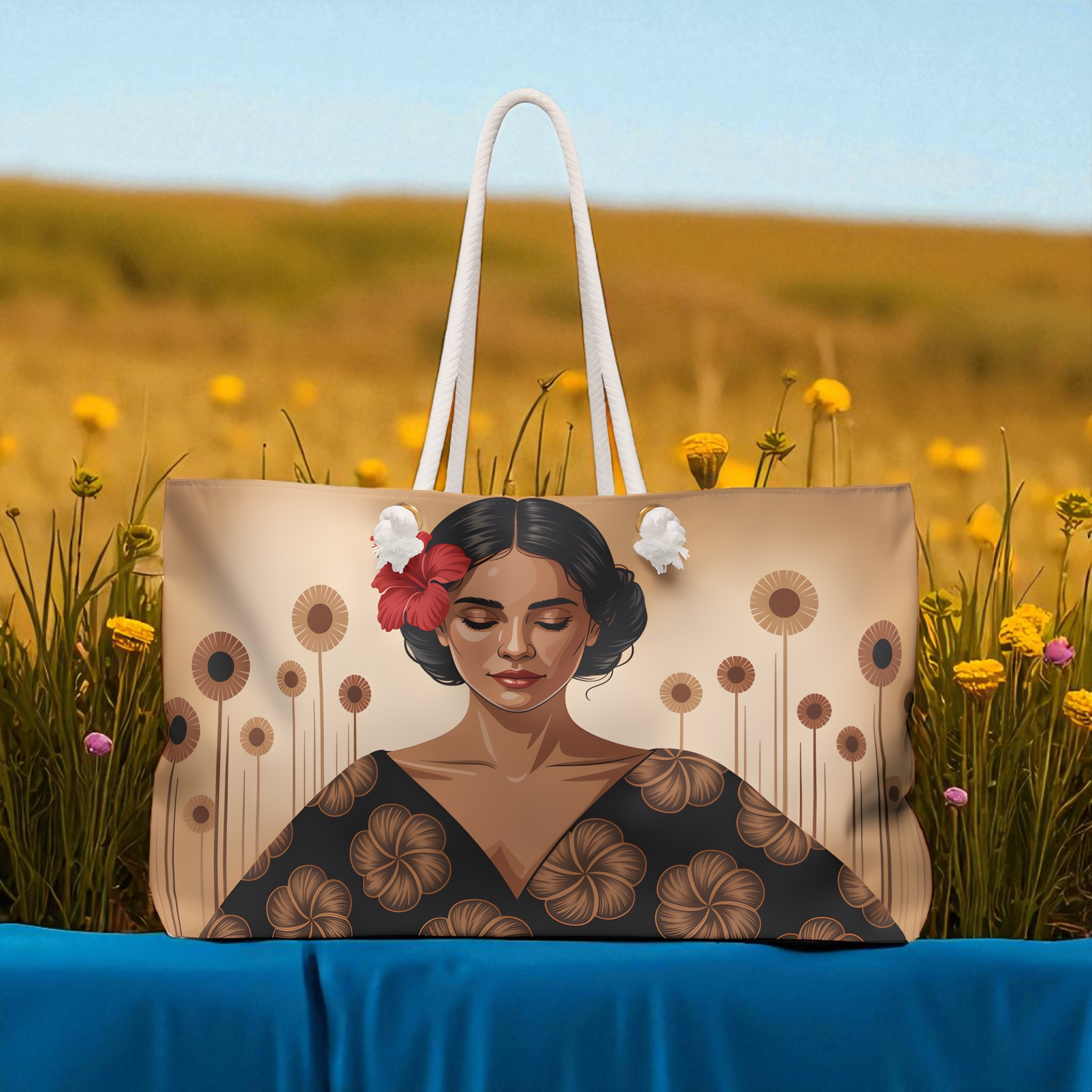 Chic Floral Weekender Bag, Travel Tote, Overnight Bag, Beach Bag, Women's Handbag, Stylish Getaway Carry-All product thumbnail image Chic Floral Weekender Bag, Travel Tote, Overnight Bag, Beach Bag, Women's Handbag, Stylish Getaway Carry-All product thumbnail image