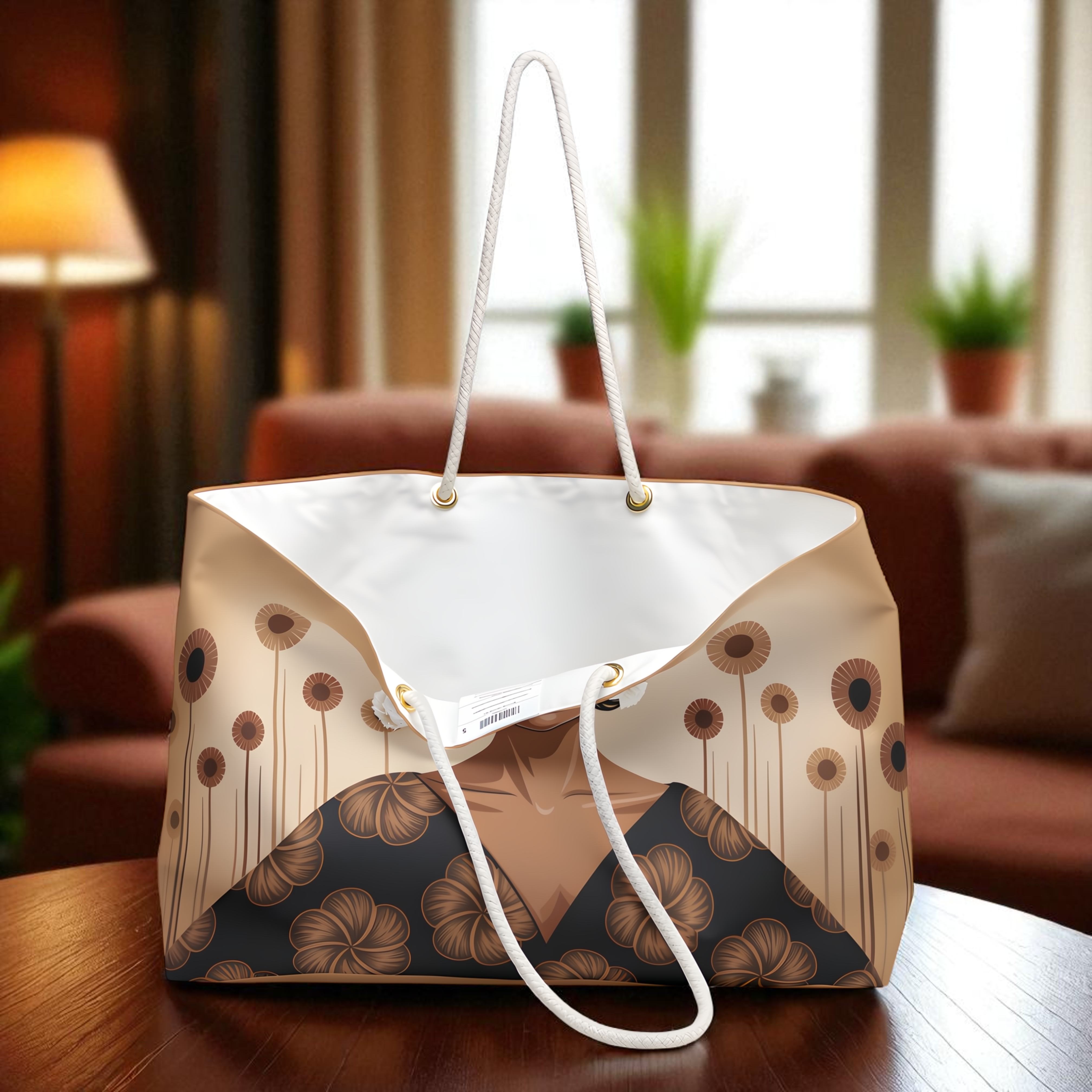 Chic Floral Weekender Bag, Travel Tote, Overnight Bag, Beach Bag, Women's Handbag, Stylish Getaway Carry-All product thumbnail image Chic Floral Weekender Bag, Travel Tote, Overnight Bag, Beach Bag, Women's Handbag, Stylish Getaway Carry-All product thumbnail image