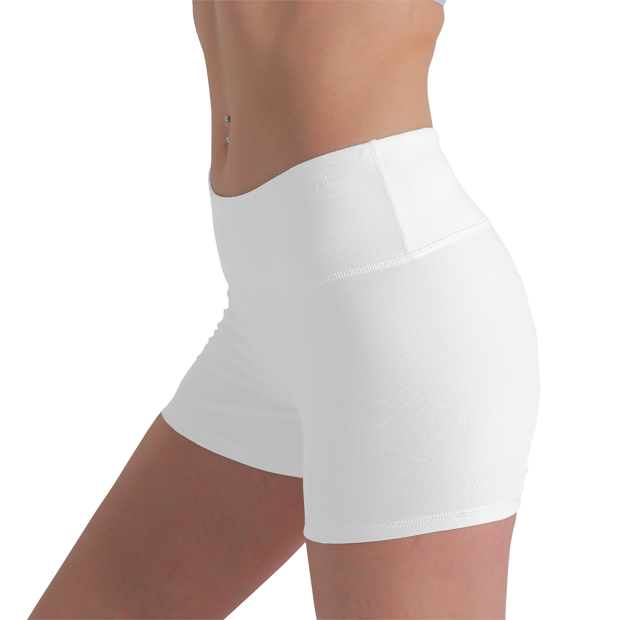 Ivory Stretchy -Fitness Shorts