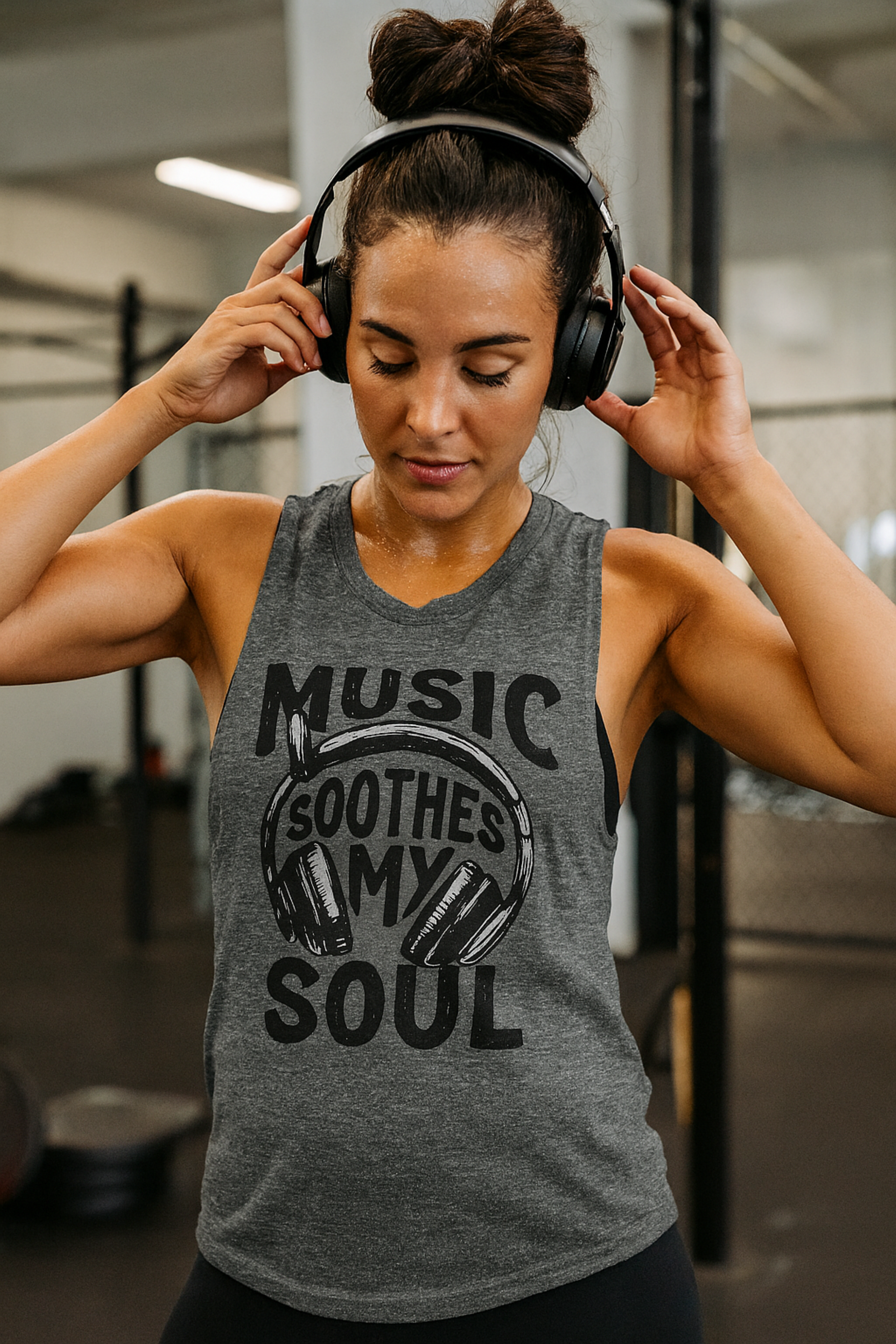 Music Soothes My Soul Women's Tank Top, Music Lover's Flowy Muscle Tee, Soft Sleeveless Shirt, Summer Concert Apparel, Festival Fashion