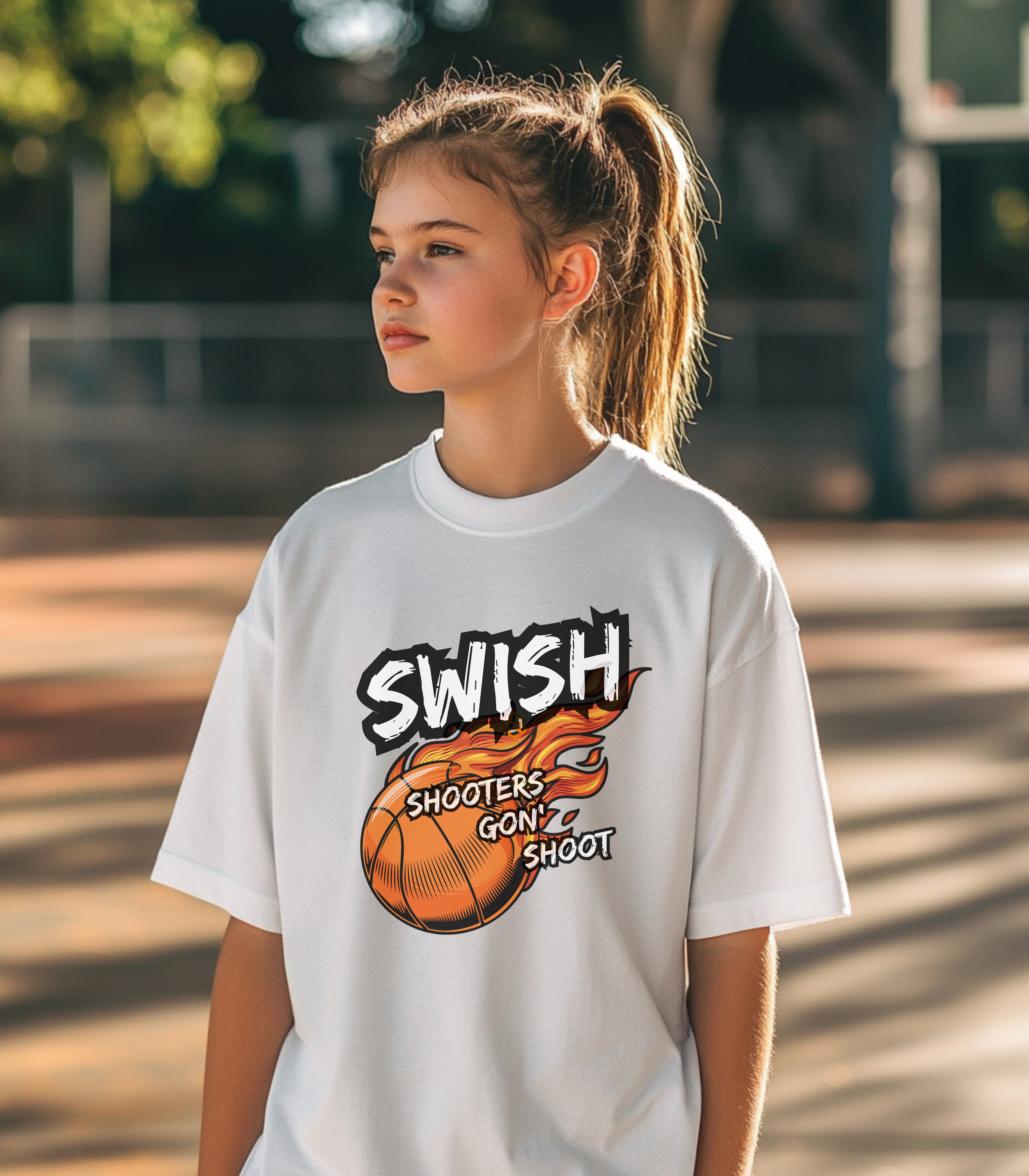 Swish Shooters Gon Shoot Basketball Graphic Tshirt, Basketball tees, Basketball Team gifts, March Madness, It's Bracket Season, Jerseys, Basketball Shirts product thumbnail image