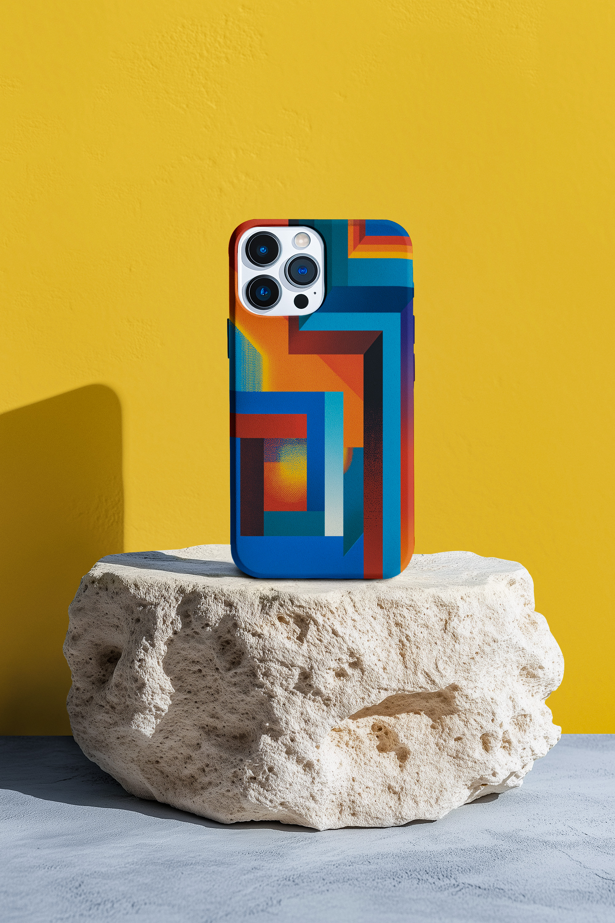 Colorful Geometric Phone Case, Tough Phone Cases for Protection, Unique Phone Cover, Stylish Smartphone Case, Gift for Phone Lovers product thumbnail image