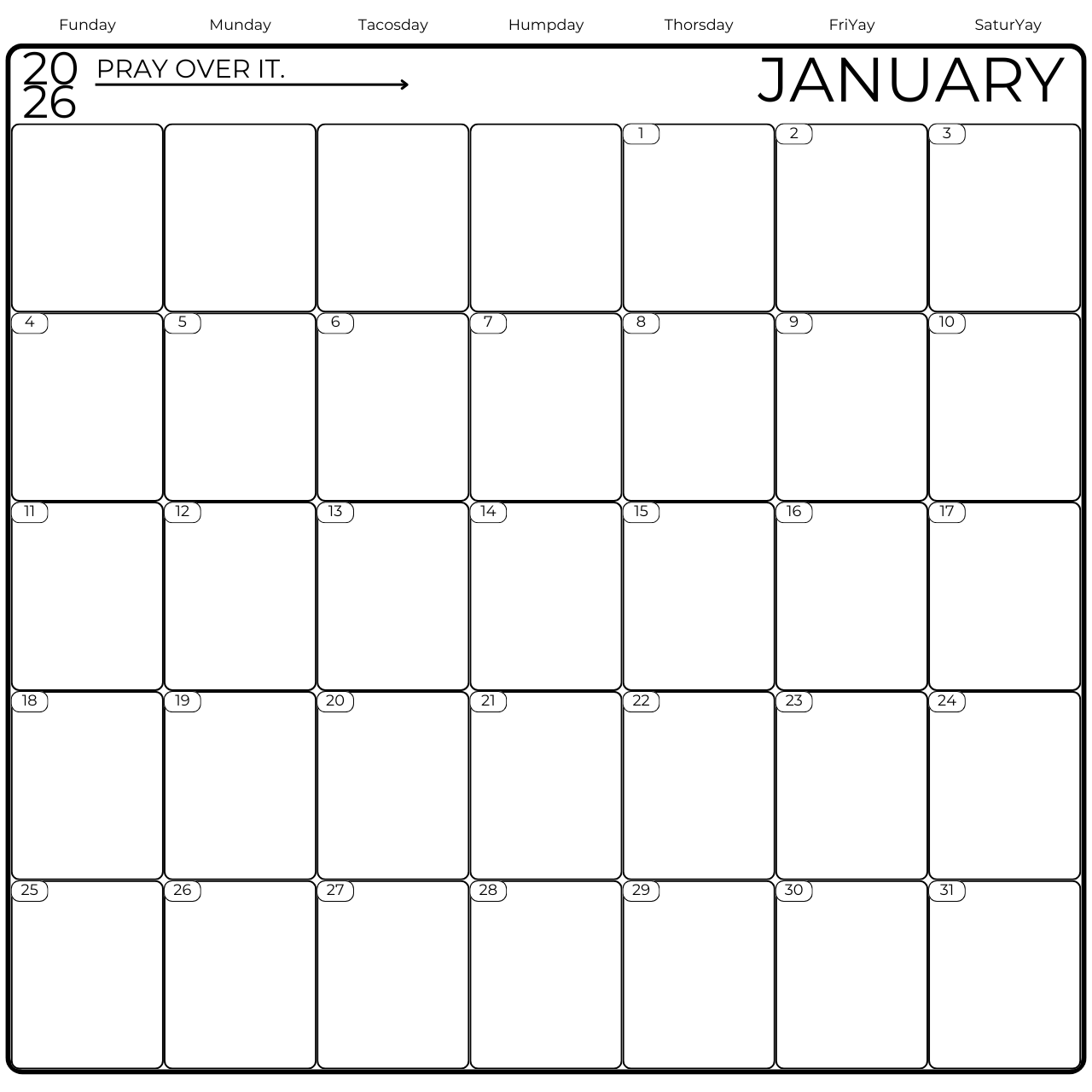 2026 Wall Calendar. 6 Months January - June. Minimalist Design for Planning &amp; Organizing product thumbnail image