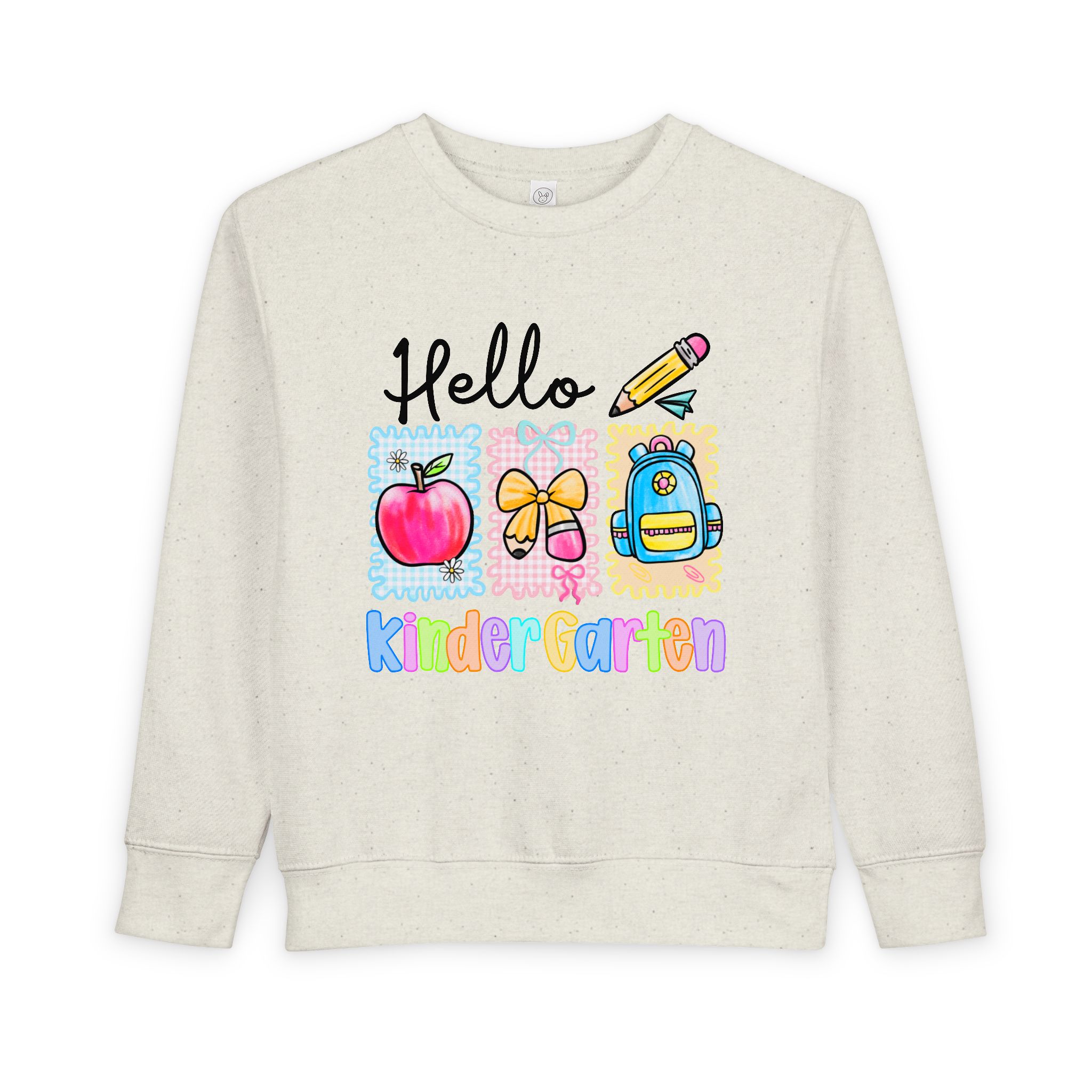 Hello Pre-K - First Grader Toddler Sweatshirt, Cute Back to School Apparel product thumbnail image
