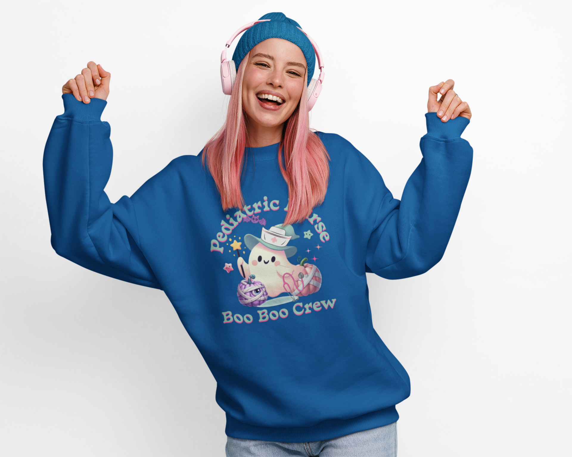 🎃 Pediatric Nurse Boo Boo 👻Crew Unisex Heavy Blend👻 Crewneck Sweatshirt, Halloween Shirt for Nurses, Funny T-Shirt for women. Pediatric RN Nurse Boo Boo Crew t-shirt. product thumbnail image 🎃 Pediatric Nurse Boo Boo 👻Crew Unisex Heavy Blend👻 Crewneck Sweatshirt, Halloween Shirt for Nurses, Funny T-Shirt for women. Pediatric RN Nurse Boo Boo Crew t-shirt. product thumbnail image