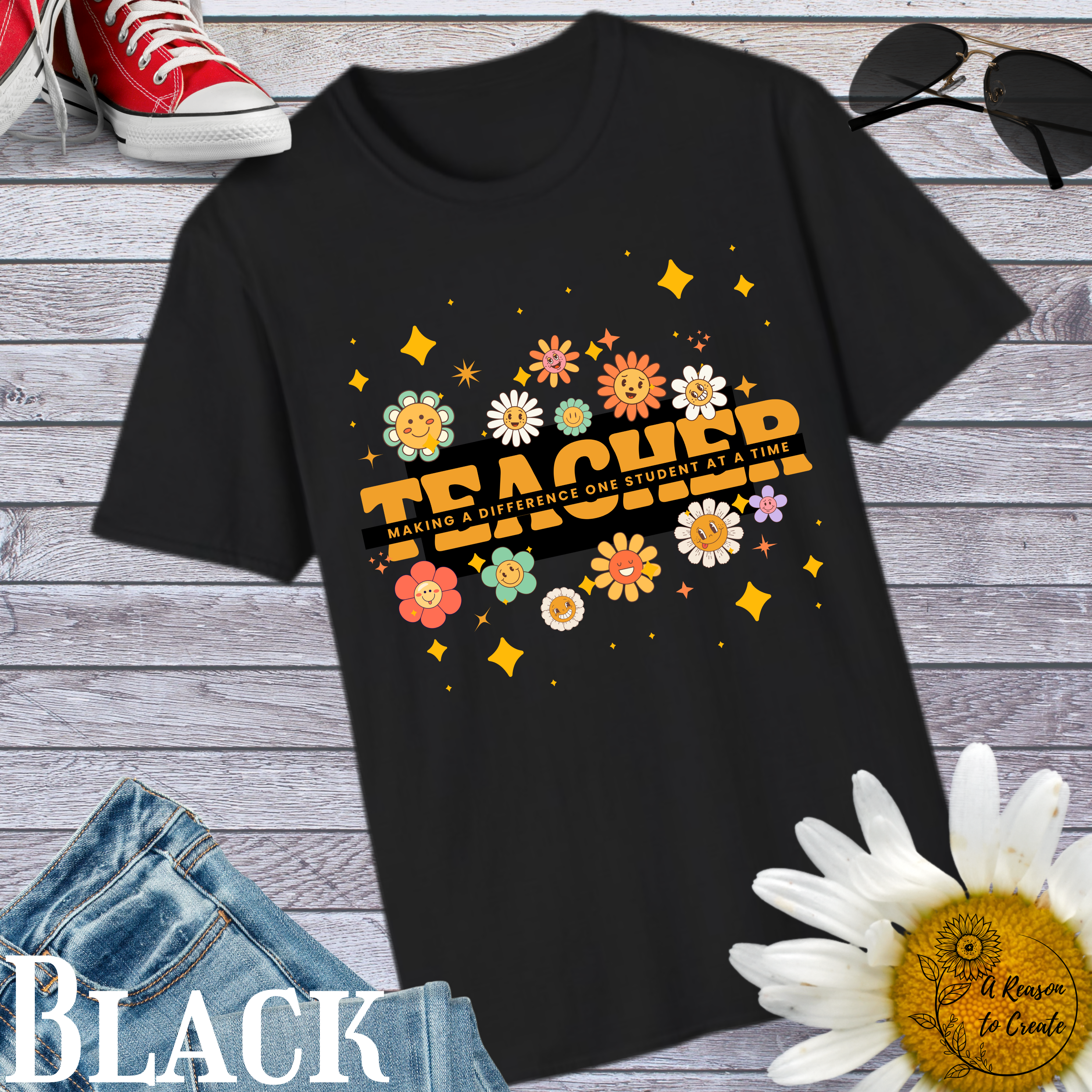 Teacher Flower Graphic T-Shirt, Gift for Educators, Teacher's Day Gift, Classroom Wear, Floral Design Tee product thumbnail image Teacher Flower Graphic T-Shirt, Gift for Educators, Teacher's Day Gift, Classroom Wear, Floral Design Tee product thumbnail image