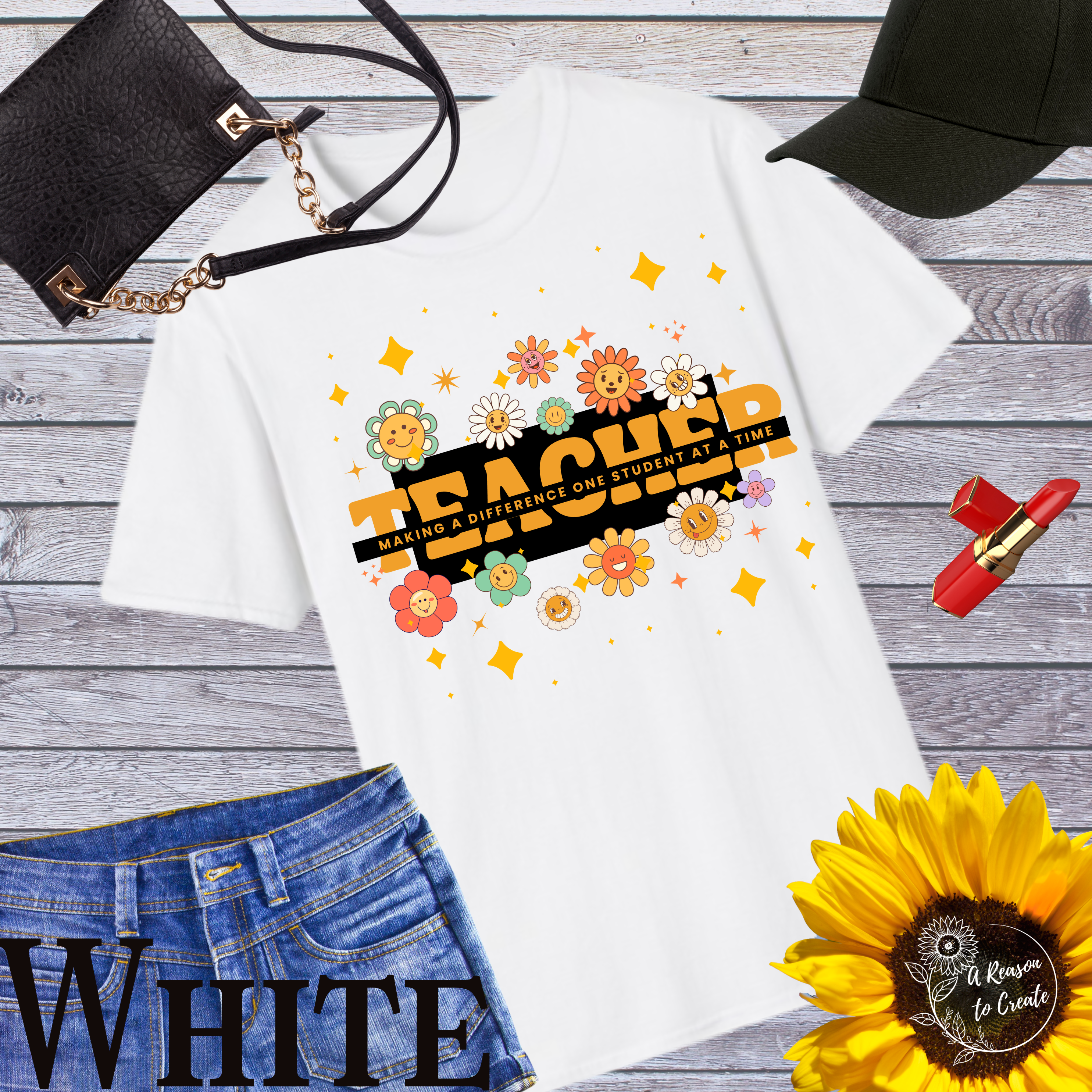 Teacher Flower Graphic T-Shirt, Gift for Educators, Teacher's Day Gift, Classroom Wear, Floral Design Tee product thumbnail image Teacher Flower Graphic T-Shirt, Gift for Educators, Teacher's Day Gift, Classroom Wear, Floral Design Tee product thumbnail image