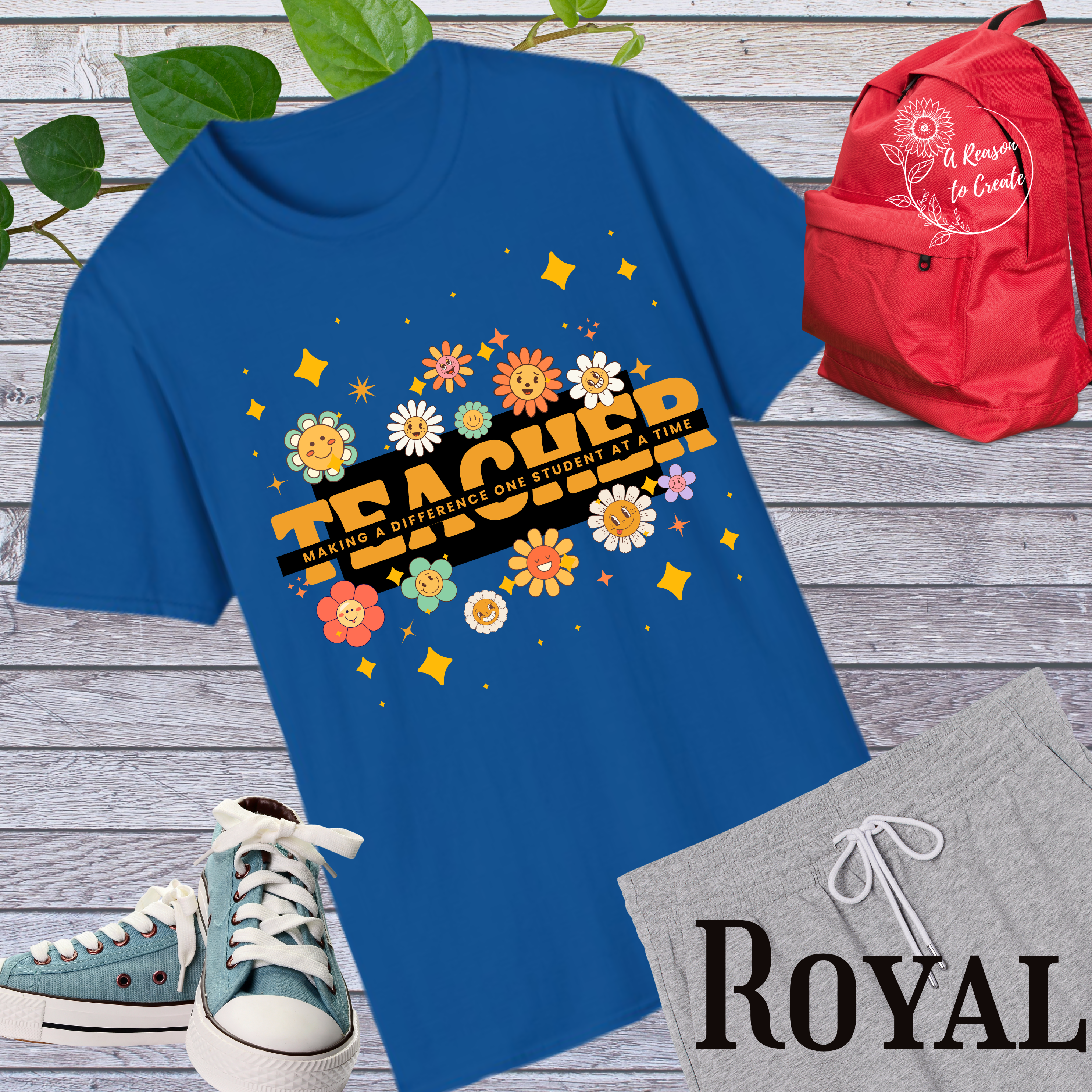 Teacher Flower Graphic T-Shirt, Gift for Educators, Teacher's Day Gift, Classroom Wear, Floral Design Tee product thumbnail image Teacher Flower Graphic T-Shirt, Gift for Educators, Teacher's Day Gift, Classroom Wear, Floral Design Tee product thumbnail image