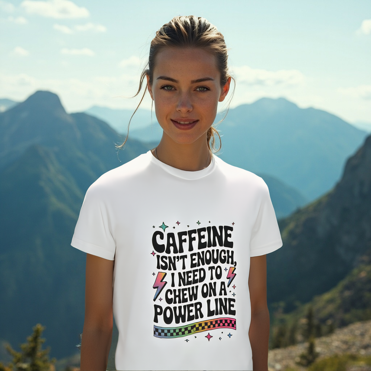 Caffeine Isn't Enough Sarcastic Humor Tee - Unisex Jersey Short Sleeve product thumbnail image