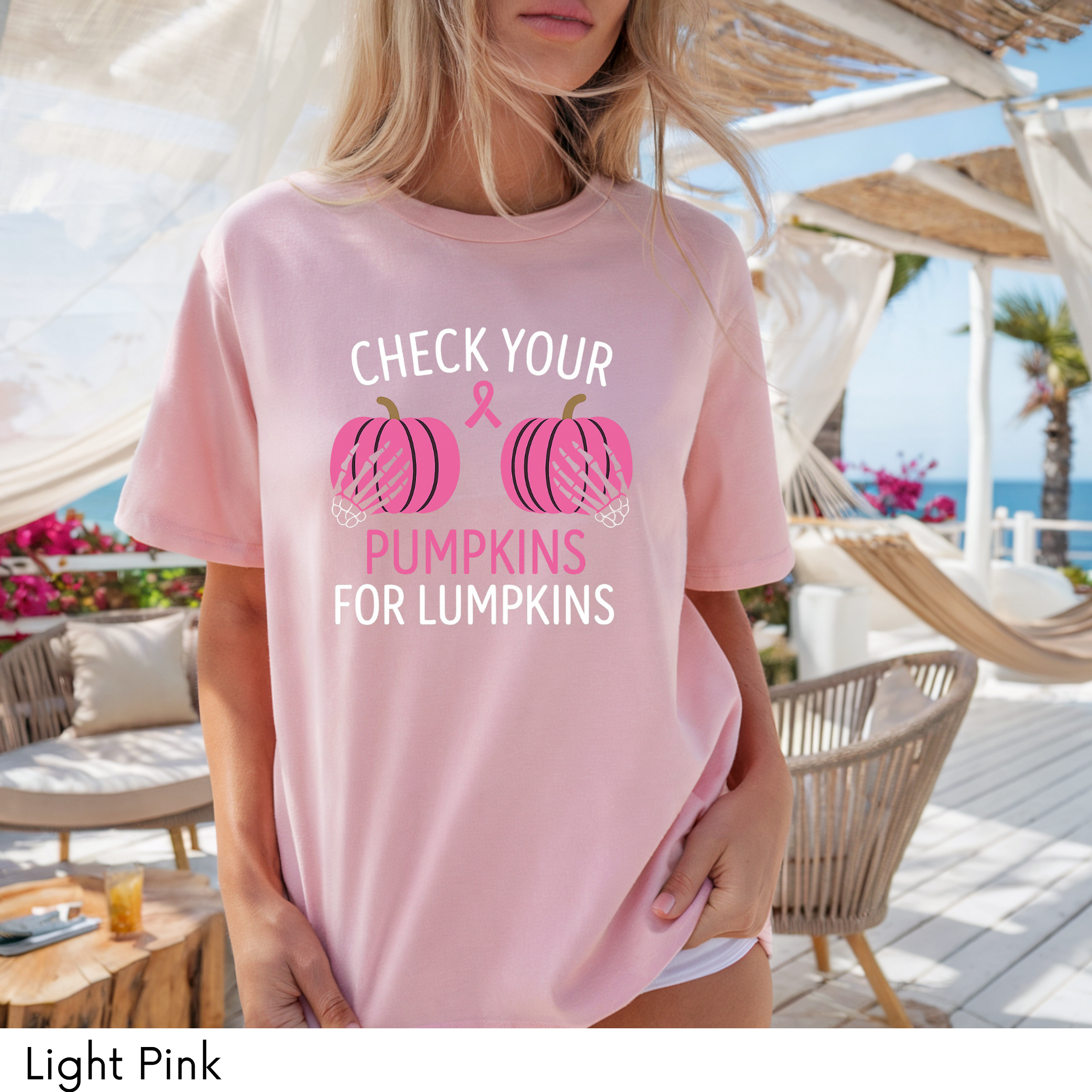 Breast Cancer Awareness PersonalizedT-Shirt, Fall Pumpkin Tee, Breast Cancer Support Shirt, Unisex Softstyle Tee, Cute Halloween Top