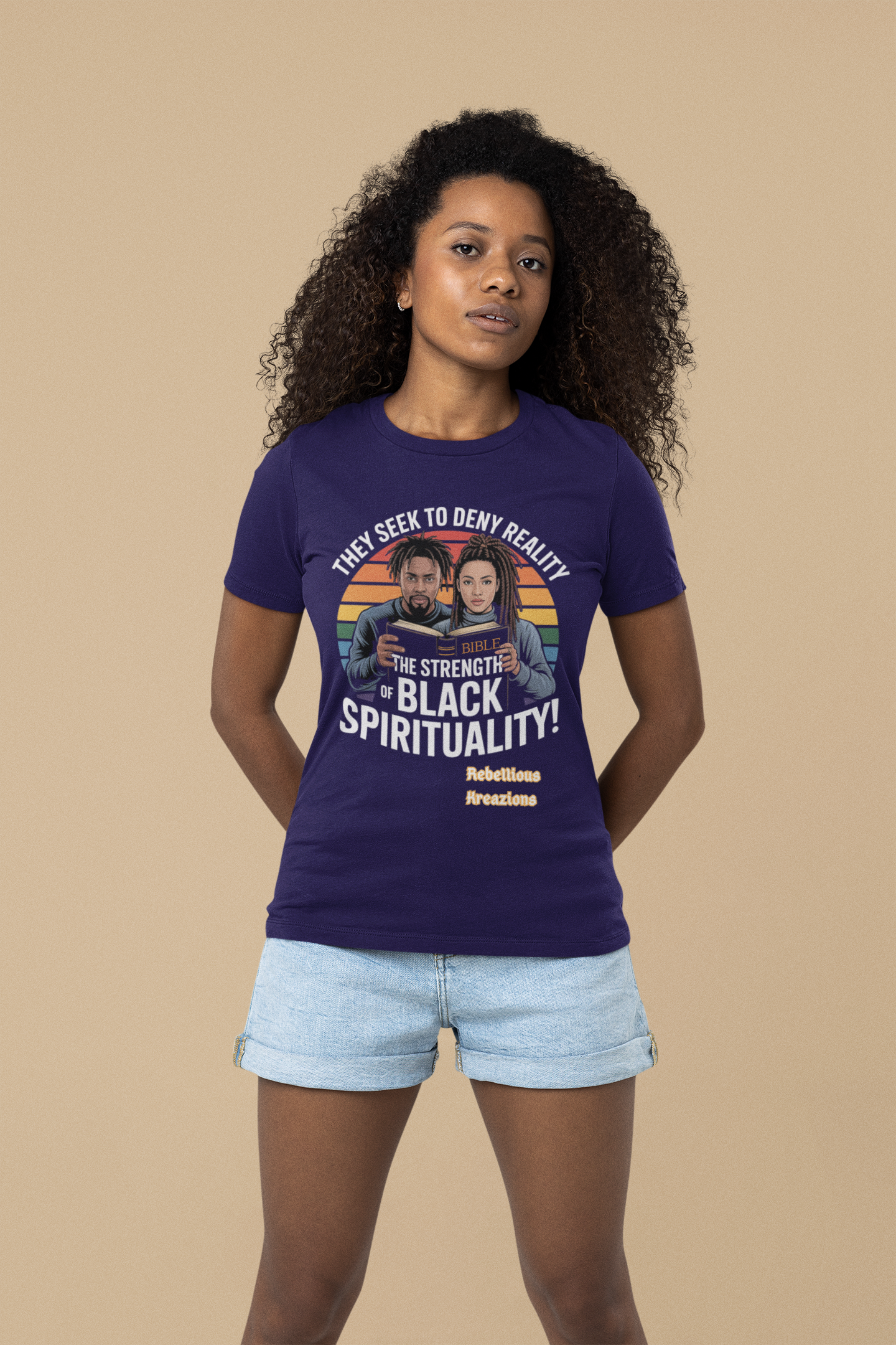 Empowering Black Spirituality Tee | They Seek To Deny Reality; The Strength Of Black Spirituality!