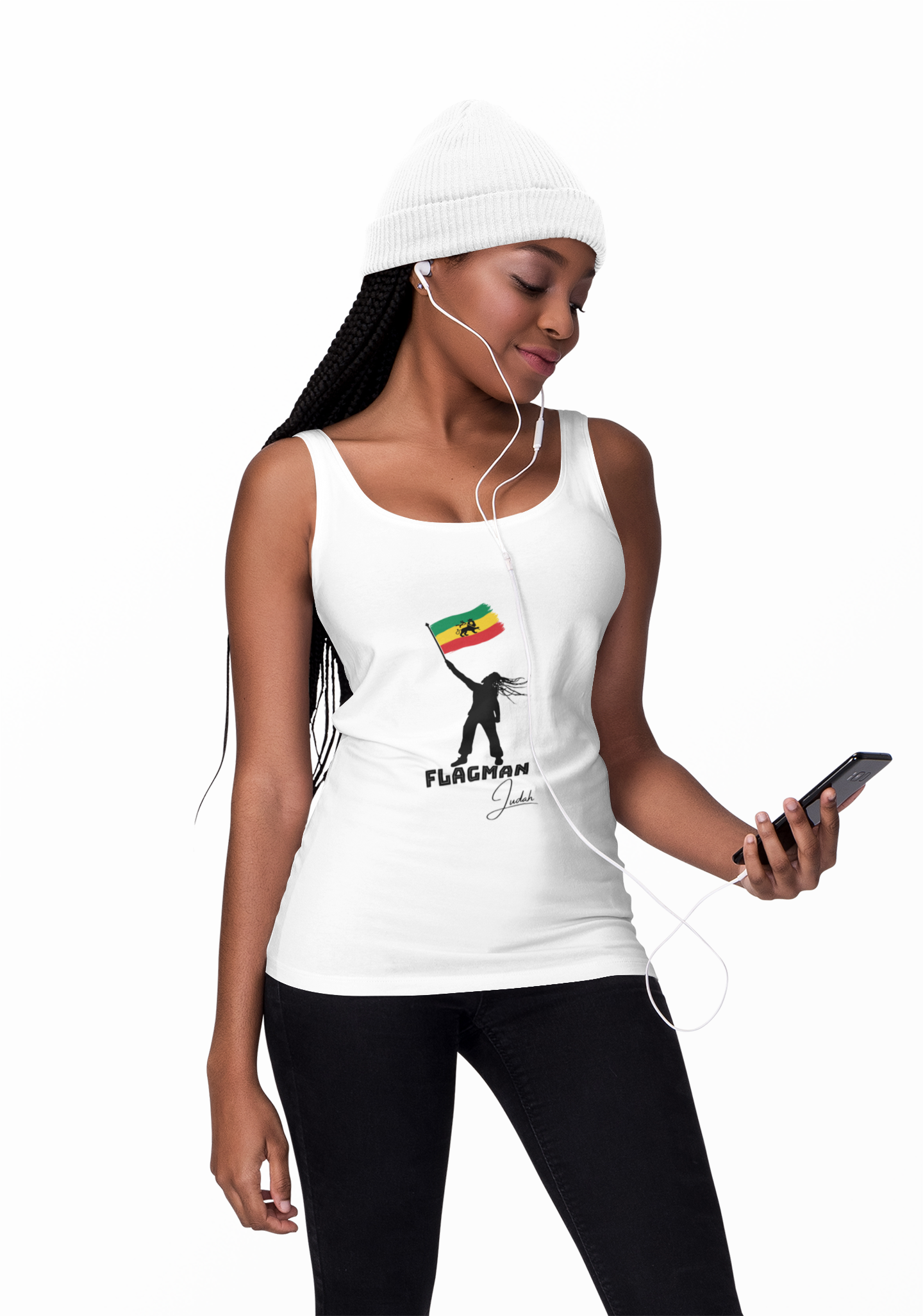 HENOK's Flagman Judah- Tank Top , Celebrate Culture, Casual Summer Wear, Music Festival Style, Unisex Fashion Statement