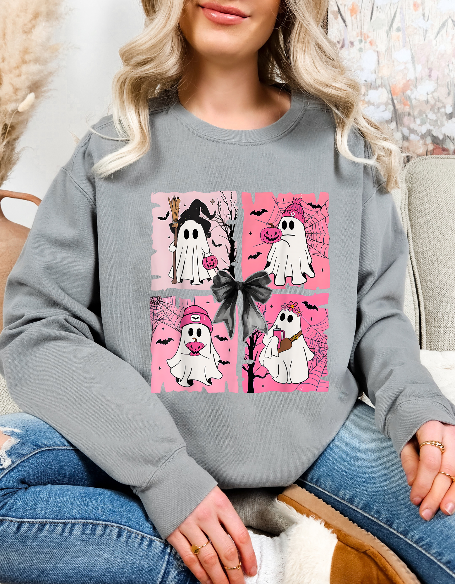 Comfort Collors Halloween Ghost Sweatshirt, Unisex Lightweight Crewneck for Fall, Cute Halloween Apparel, Spooky Season Gift, Comfy Fall Fashion Comfort Collors Halloween Ghost Sweatshirt, Unisex Lightweight Crewneck for Fall, Cute Halloween Apparel, Spooky Season Gift, Comfy Fall Fashion
