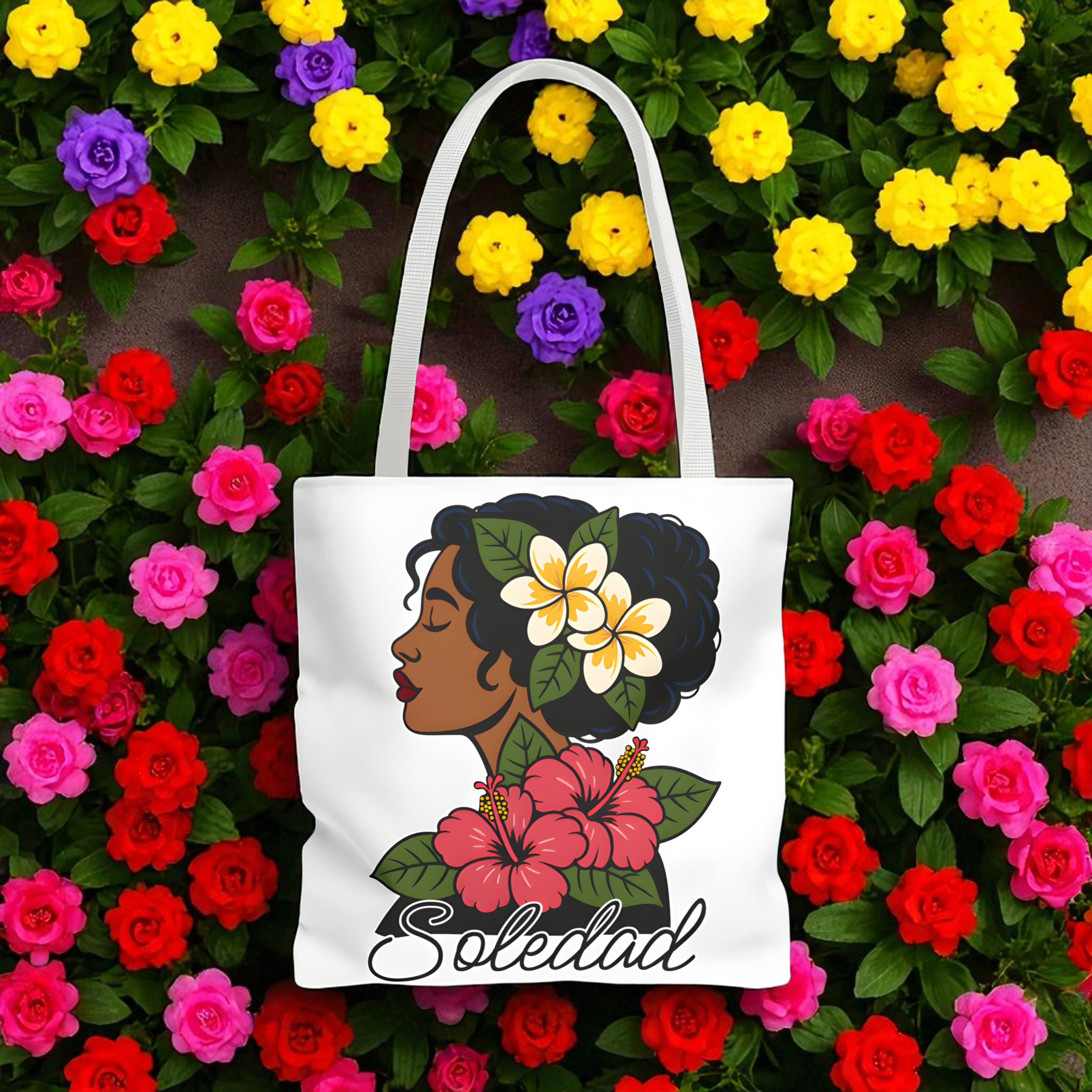 Soledad Floral Tote Bag, Bohemian Bag, Beach Tote, Stylish Gift, Eco-Friendly Bag, Summer Accessory, Travel Companion