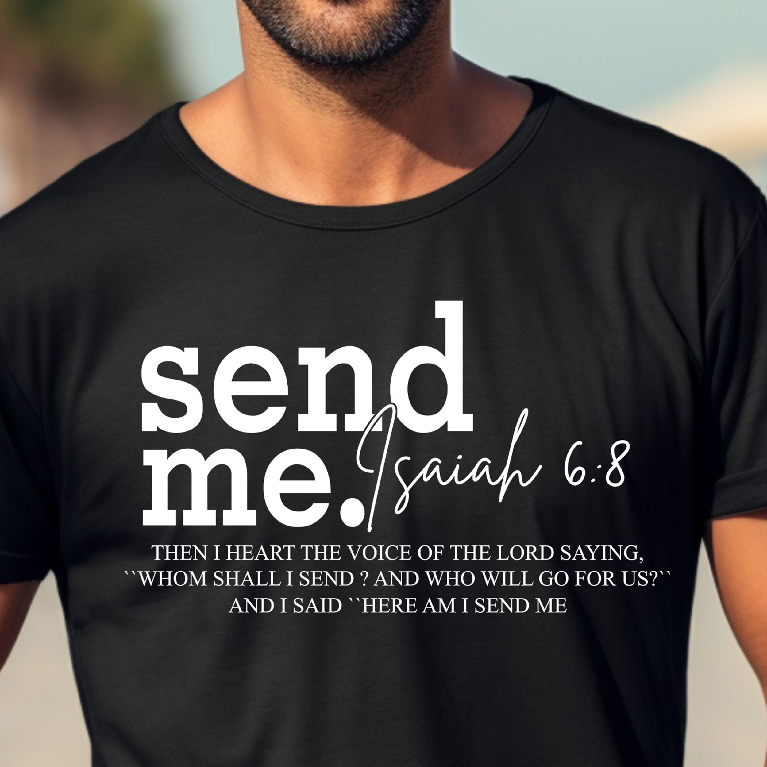 Send Me - Men's Christian T-Shirt product thumbnail image Send Me - Men's Christian T-Shirt product thumbnail image