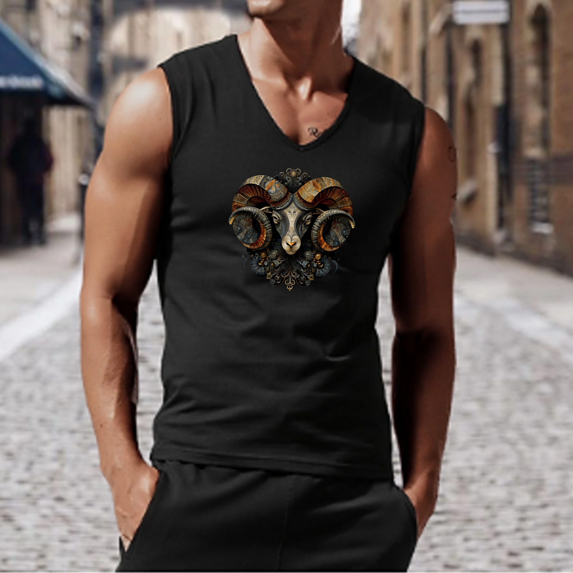 Aries the Ram Astrological Zodiac Sign Unisex Jersey Tank product thumbnail image Aries the Ram Astrological Zodiac Sign Unisex Jersey Tank product thumbnail image