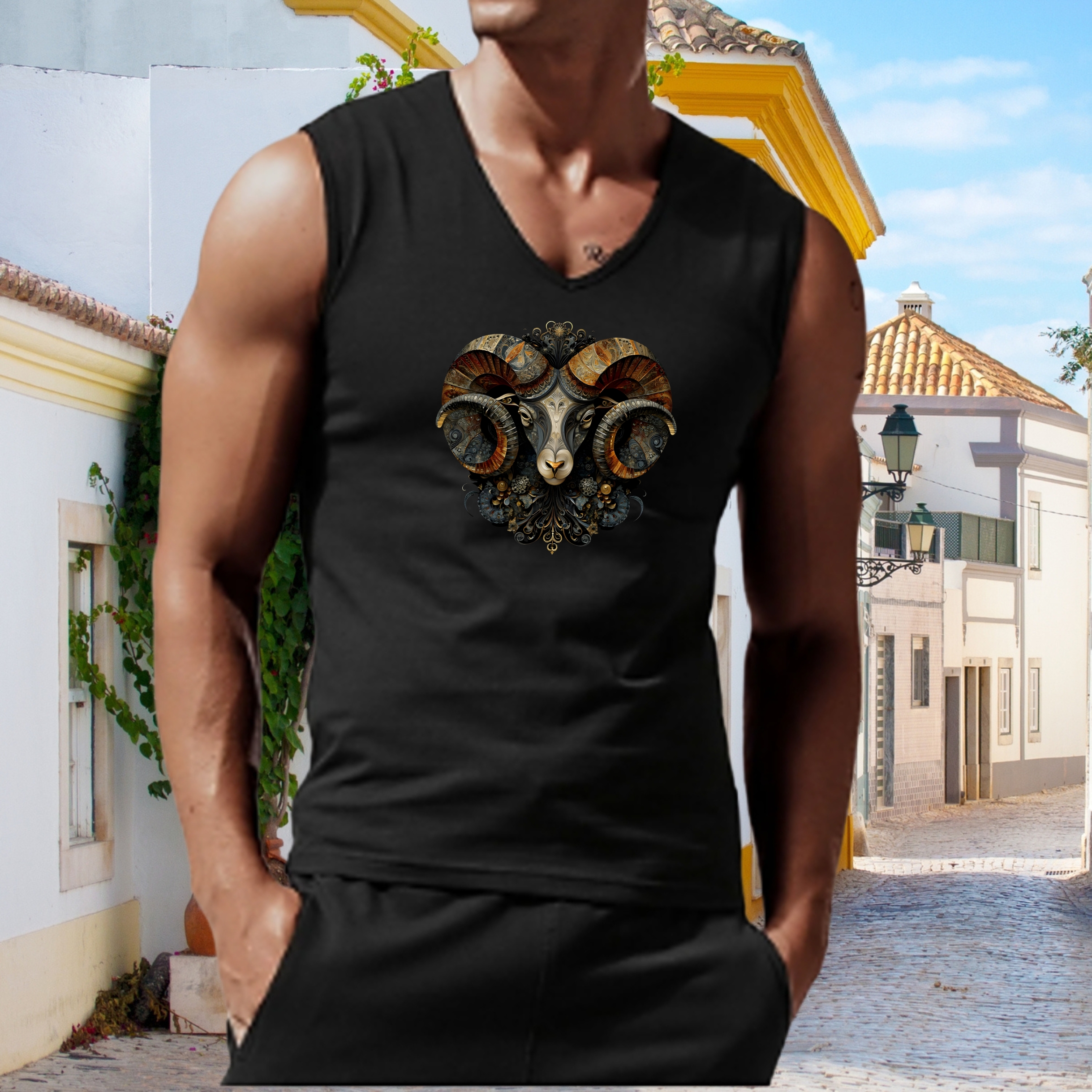 Aries the Ram Astrological Zodiac Sign Unisex Jersey Tank product thumbnail image Aries the Ram Astrological Zodiac Sign Unisex Jersey Tank product thumbnail image