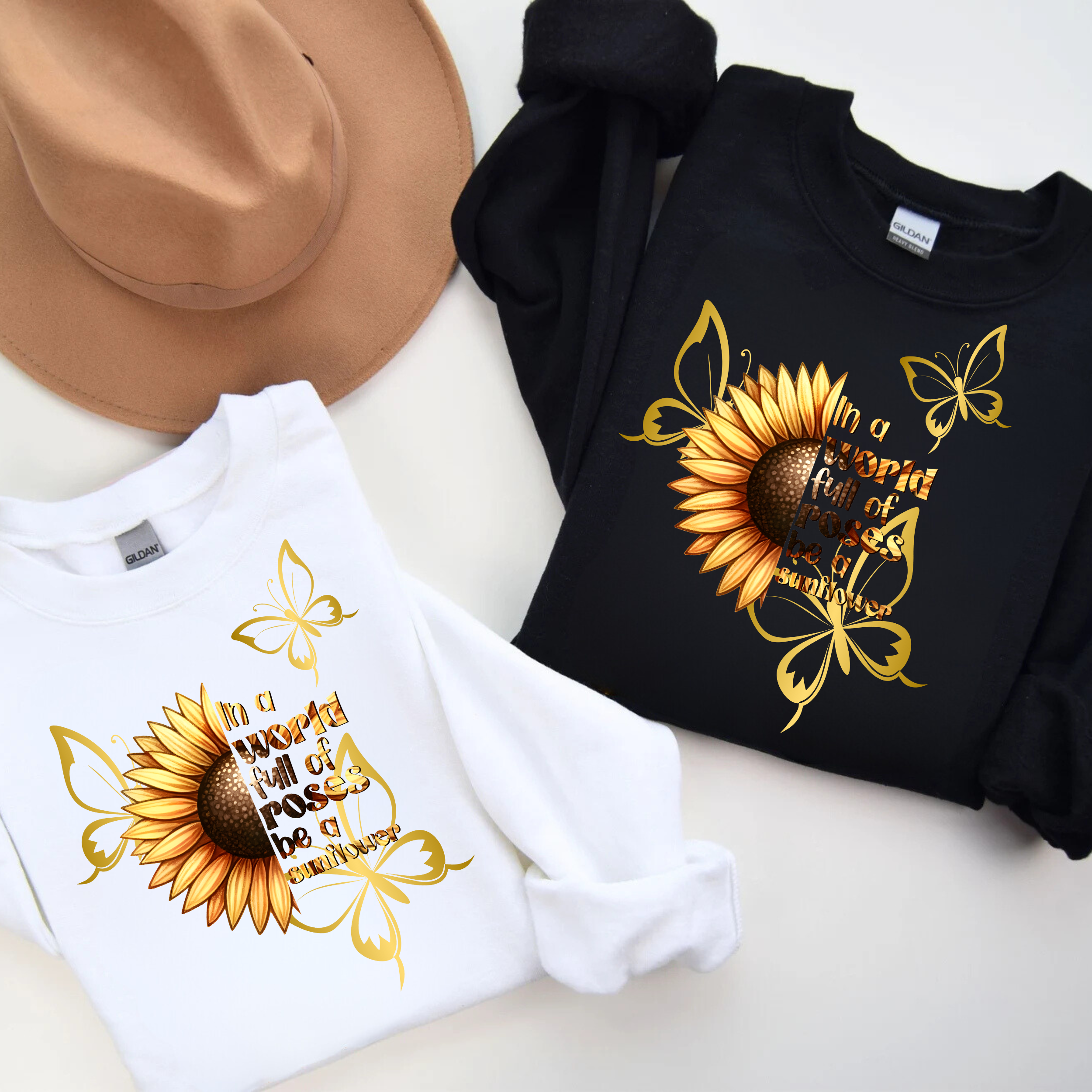 Sunflower Inspirational Tee, Positive Quote Shirt, Unisex Casual Wear, Gift for Friends, Summer Outfit, Uplifting Message product thumbnail image