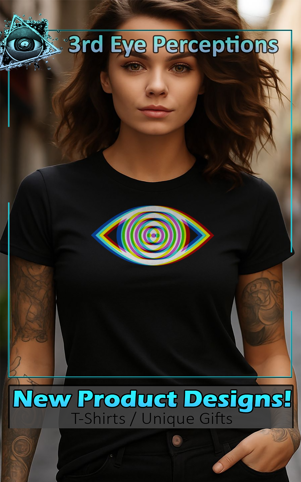 Retro Rave EDM Weirdcore Optical Illusion Glitch Eyeball product thumbnail image