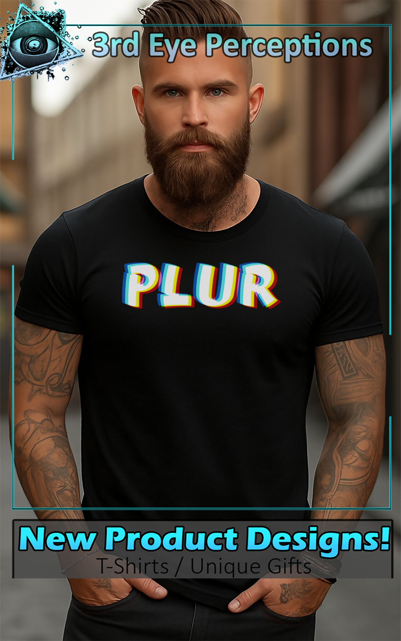 Retro Rave EDM Plur Lifestyle Optical Illusion product thumbnail image Retro Rave EDM Plur Lifestyle Optical Illusion product thumbnail image