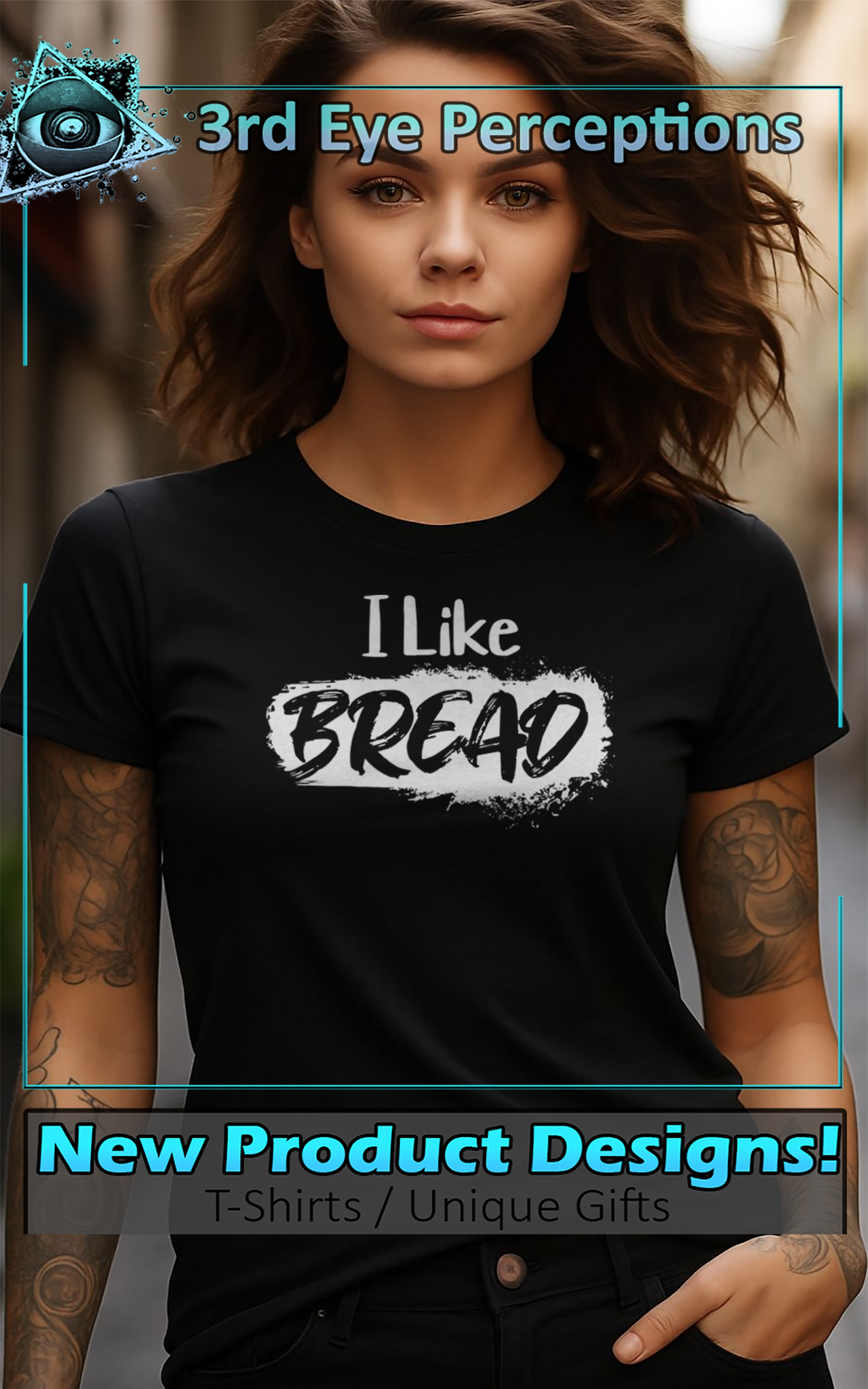 Vintage Fun Sourdough Baking I Like Bread Unisex Tee product thumbnail image