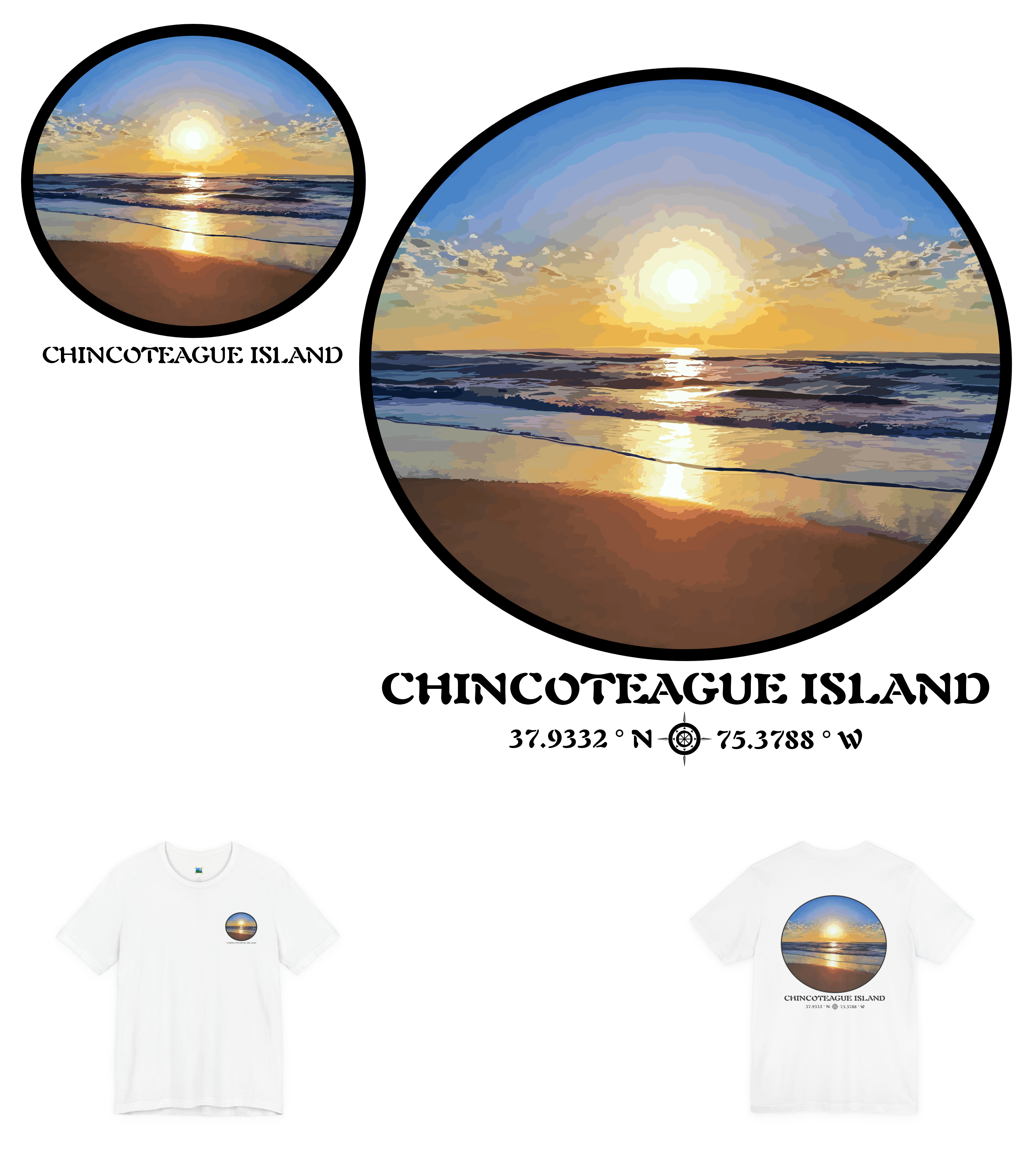 Reflection - Short Sleeve T-Shirt - Chincoteague Island